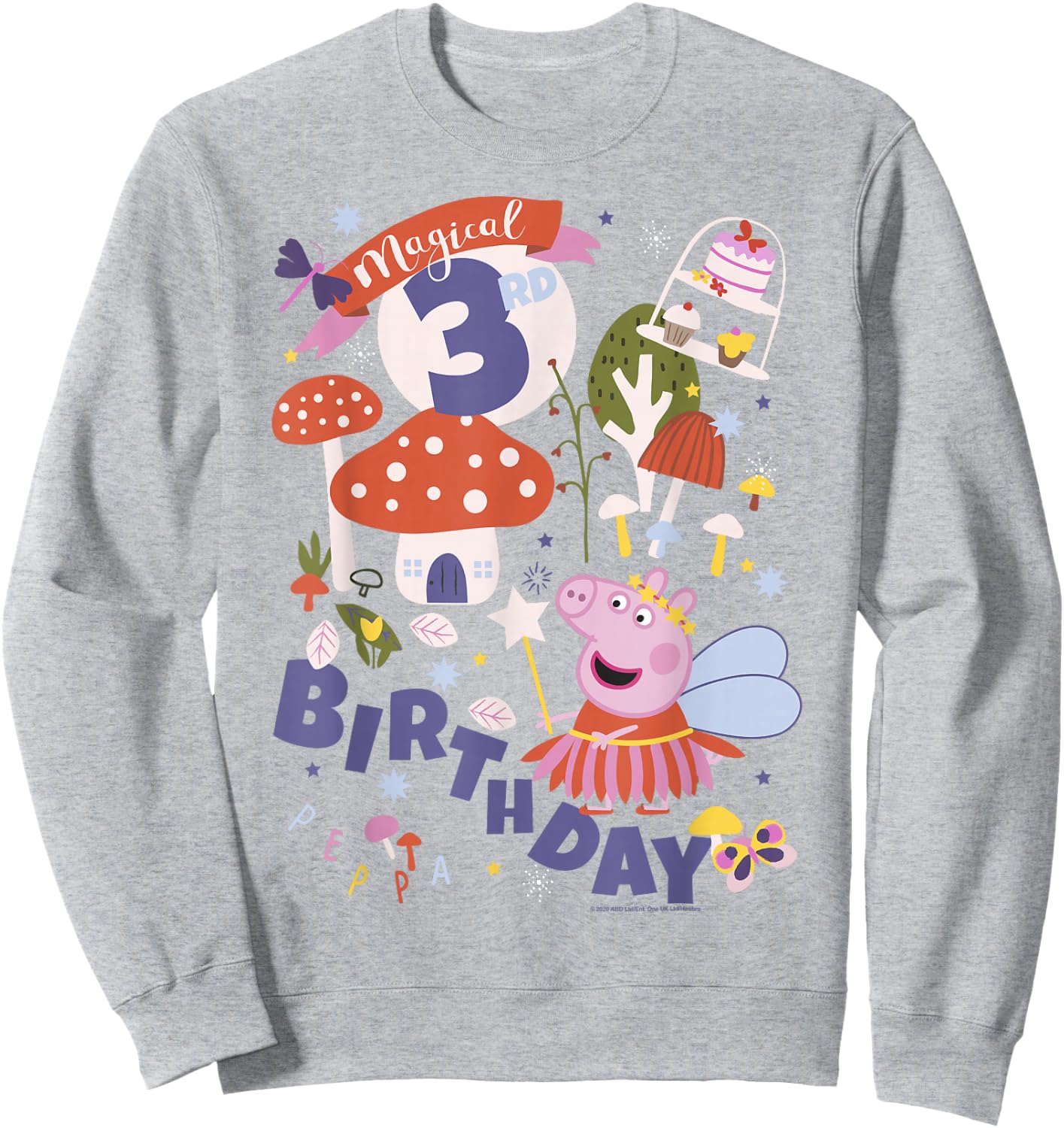 Peppa Pig Fairy Princess Peppa Magical 3rd Birthday Sweatshirt - Sweatshirt | Ash