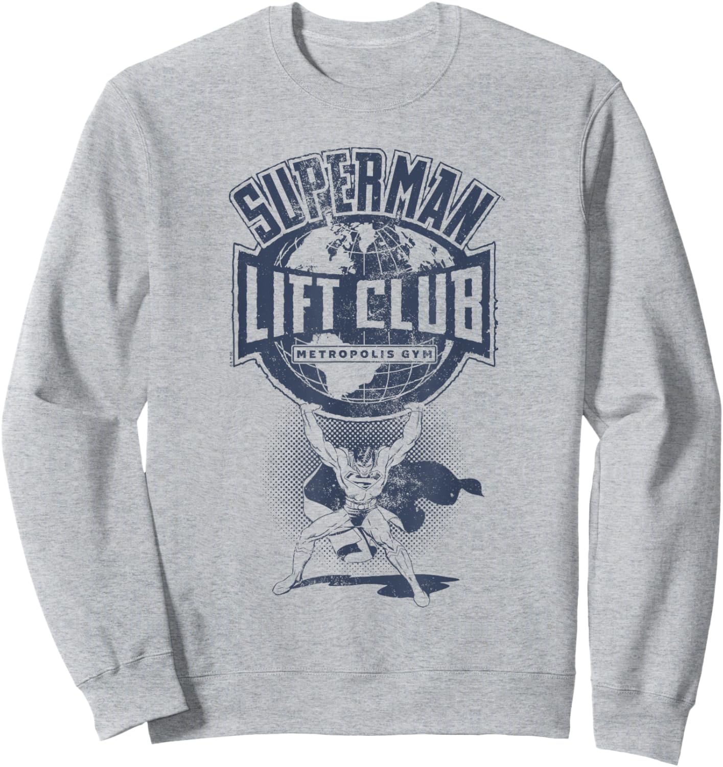 Superman Metropolis Gym Lift Club Sweatshirt - Sweatshirt | Ash