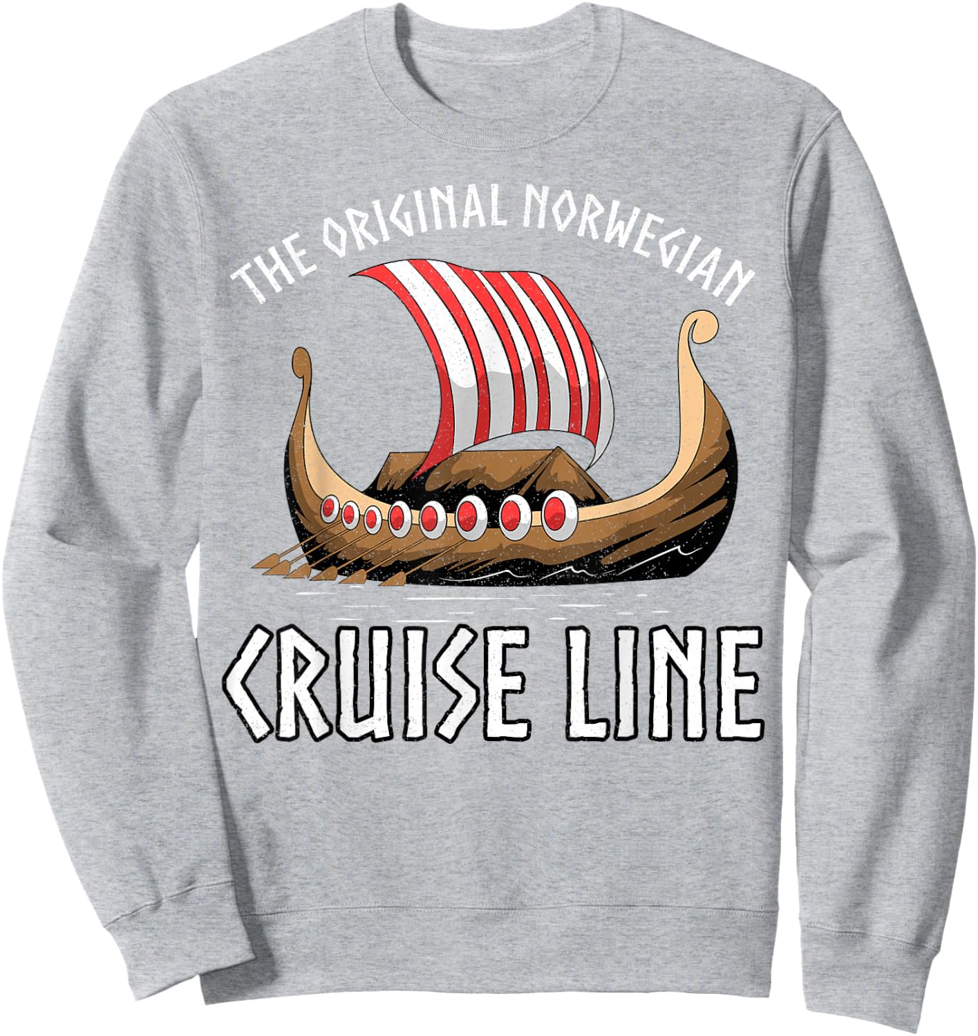 Viking Ship Cruise Norwegian Line Sweatshirt - Sweatshirt | Ash