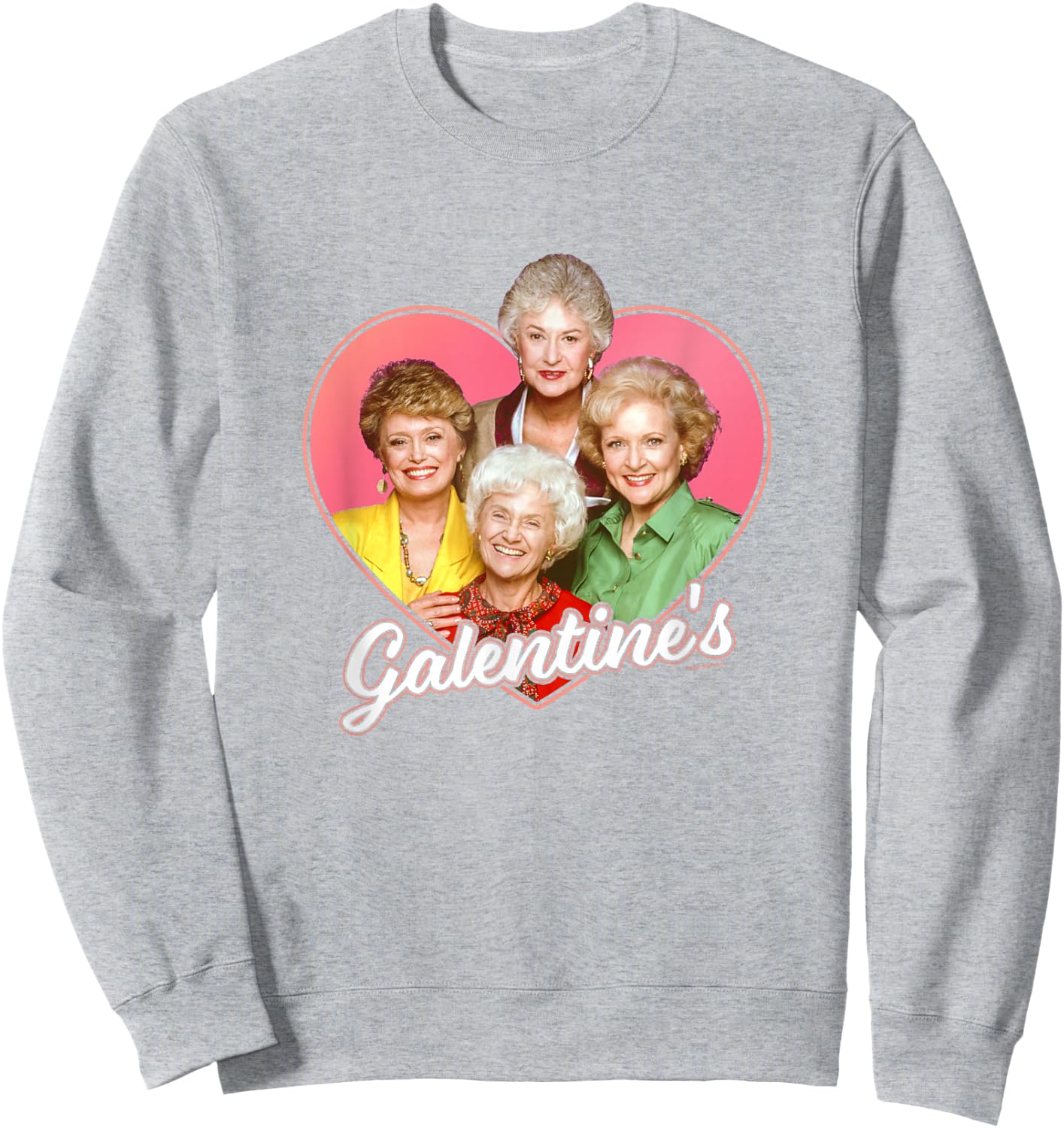 The Golden Girls Valentine's Day Galentine's Heart Shape Sweatshirt - Sweatshirt | Ash