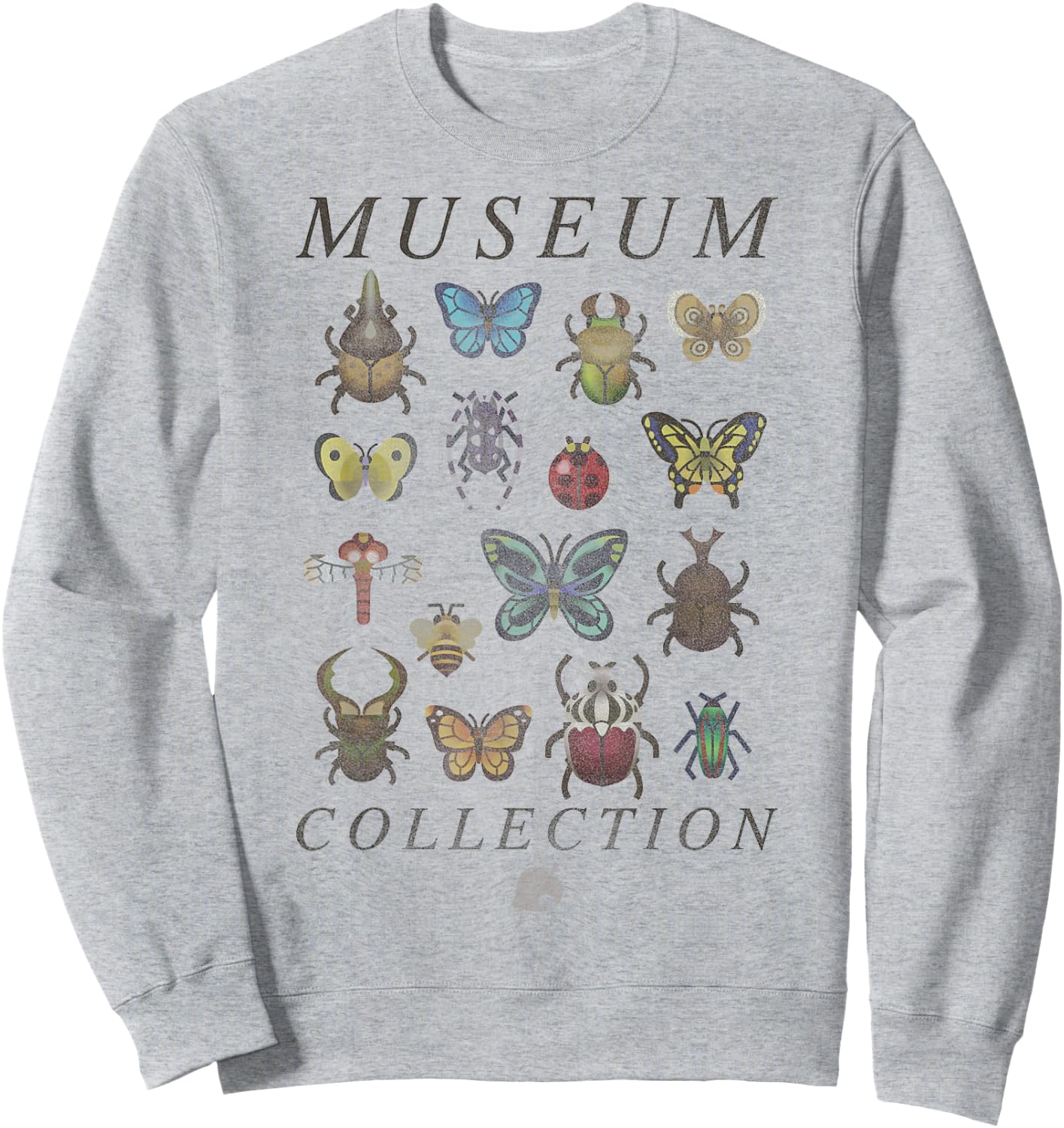 Animal Crossing Bugs Museum Collection Short Sleeve Sweatshirt - Sweatshirt | Ash