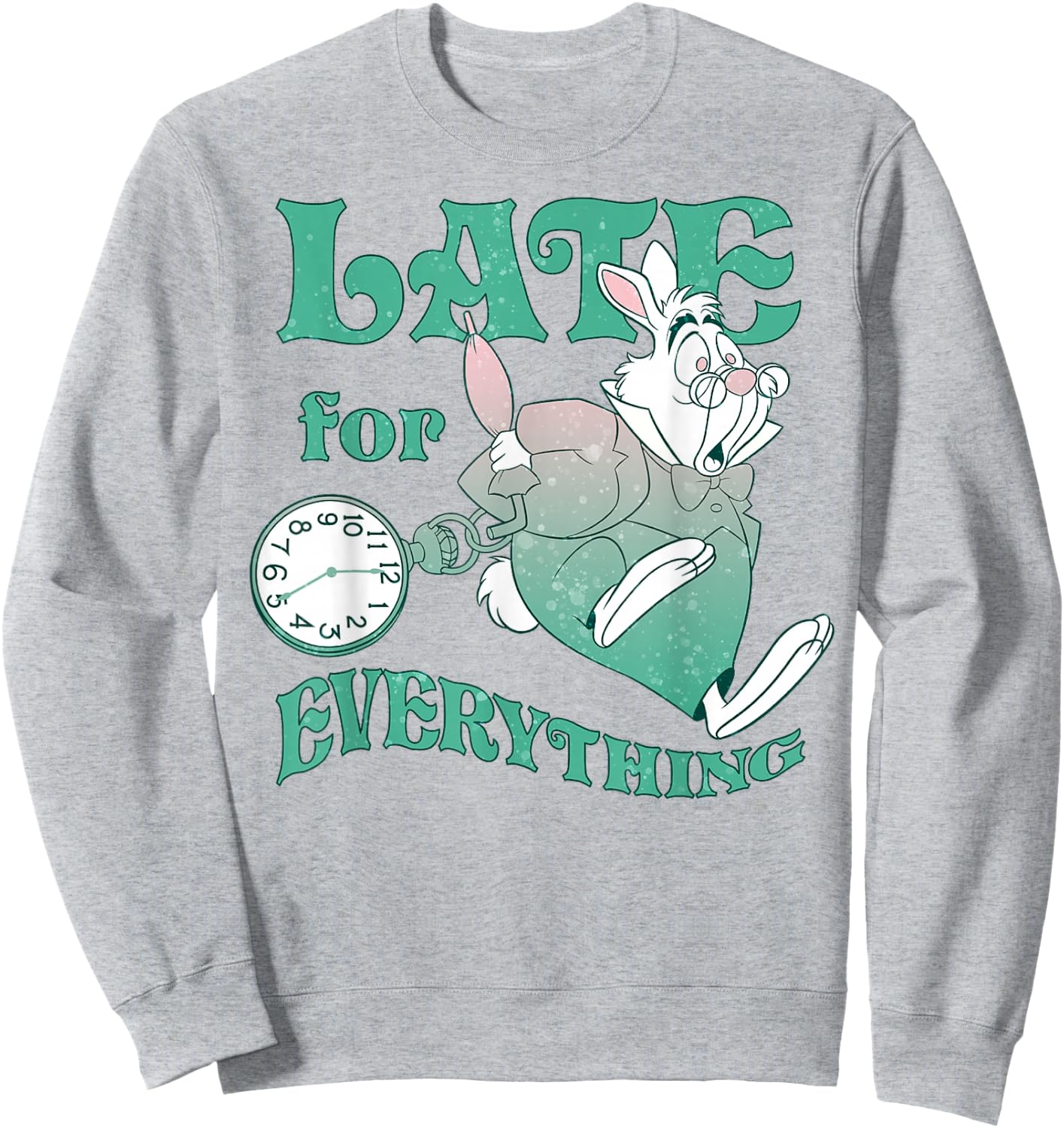 Disney Alice In Wonderland Late For Everything Sweatshirt - Sweatshirt | Ash