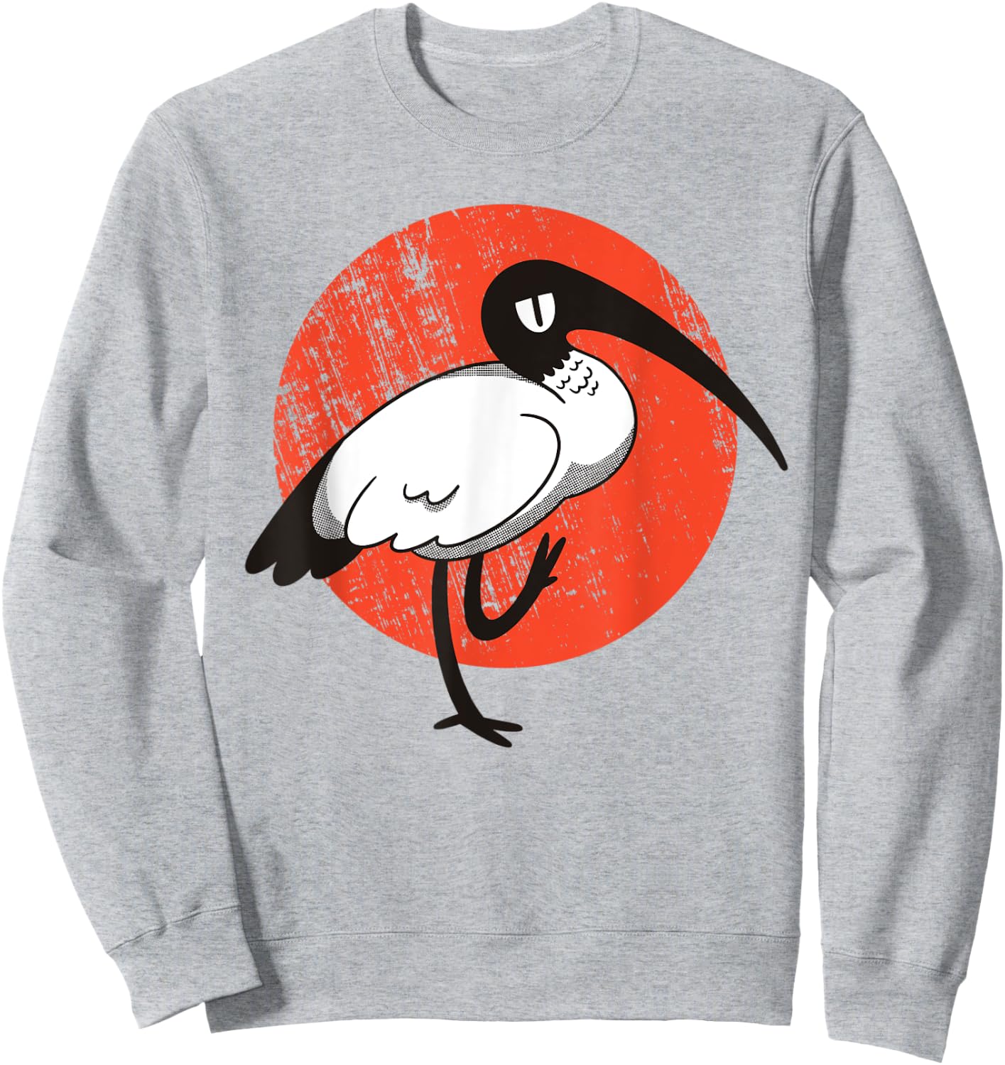 White Ibis Bird Sweatshirt - Sweatshirt | Ash