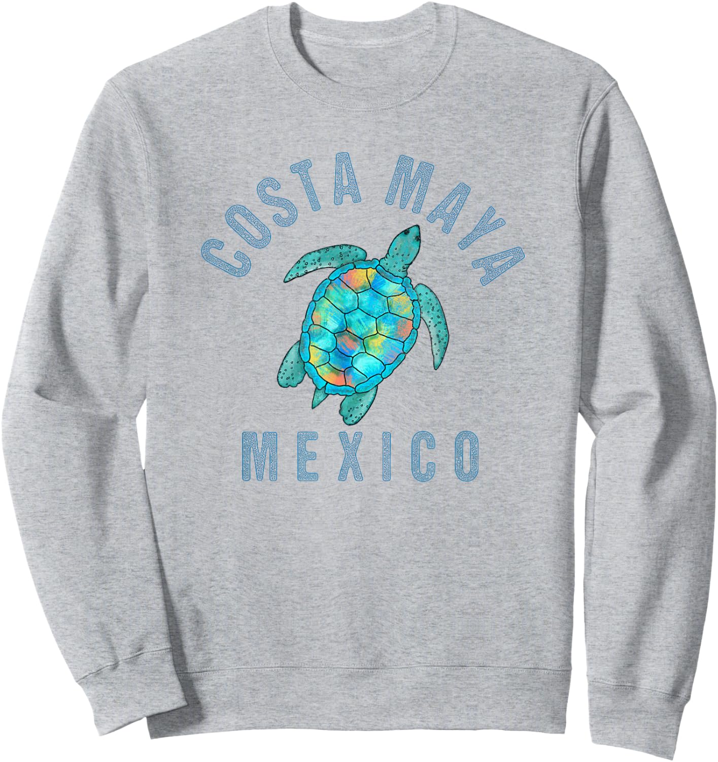 Costa Maya Beach Design / Turtle Illustration Gift Men Women Girls Kids Sweatshirt - Sweatshirt | Ash