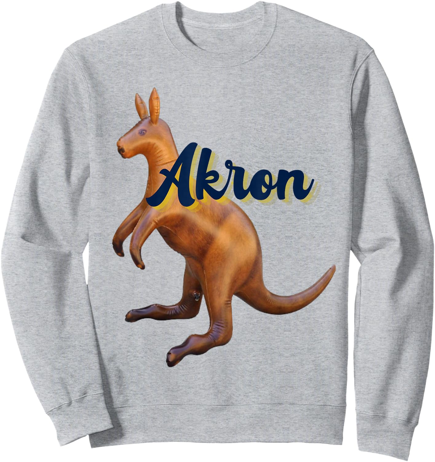 Akron Kangaroo Fun Retro Zips Sweatshirt - Sweatshirt | Ash