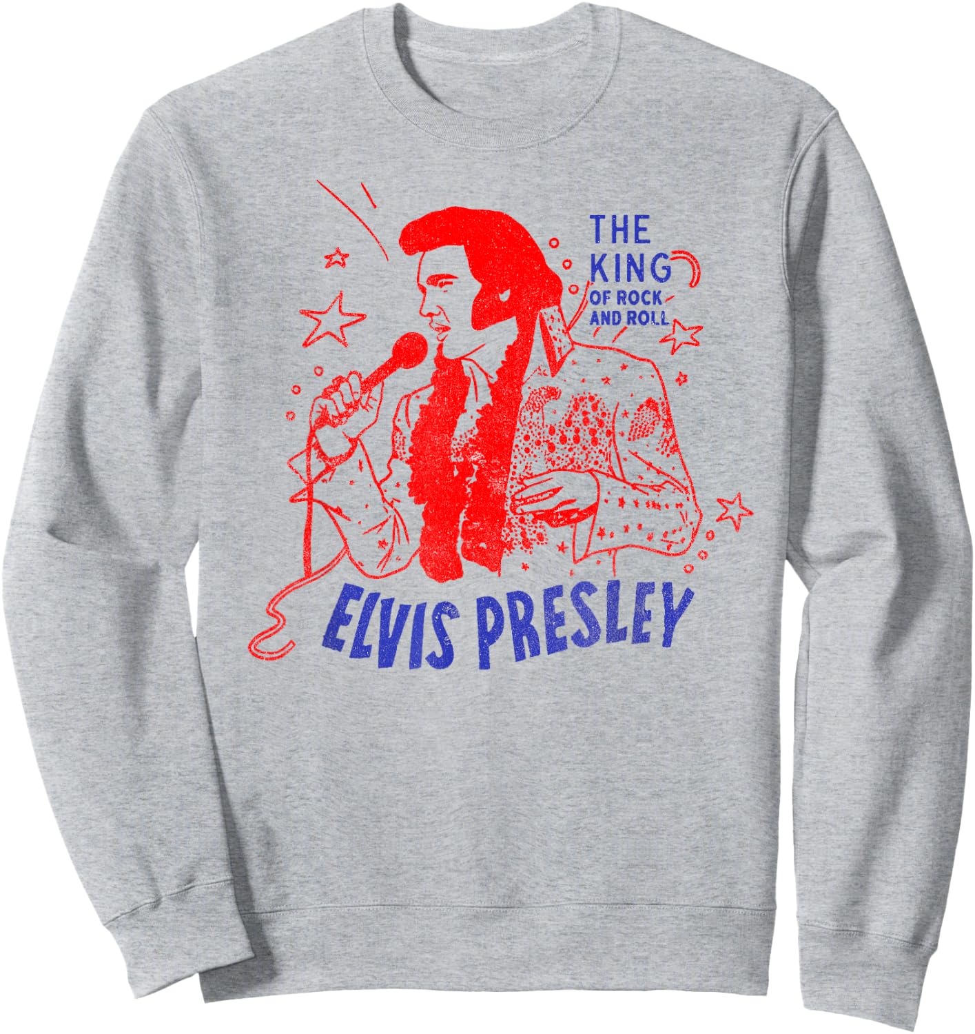 Elvis Presley Official King of Rock and Roll Sweatshirt - Sweatshirt | Ash