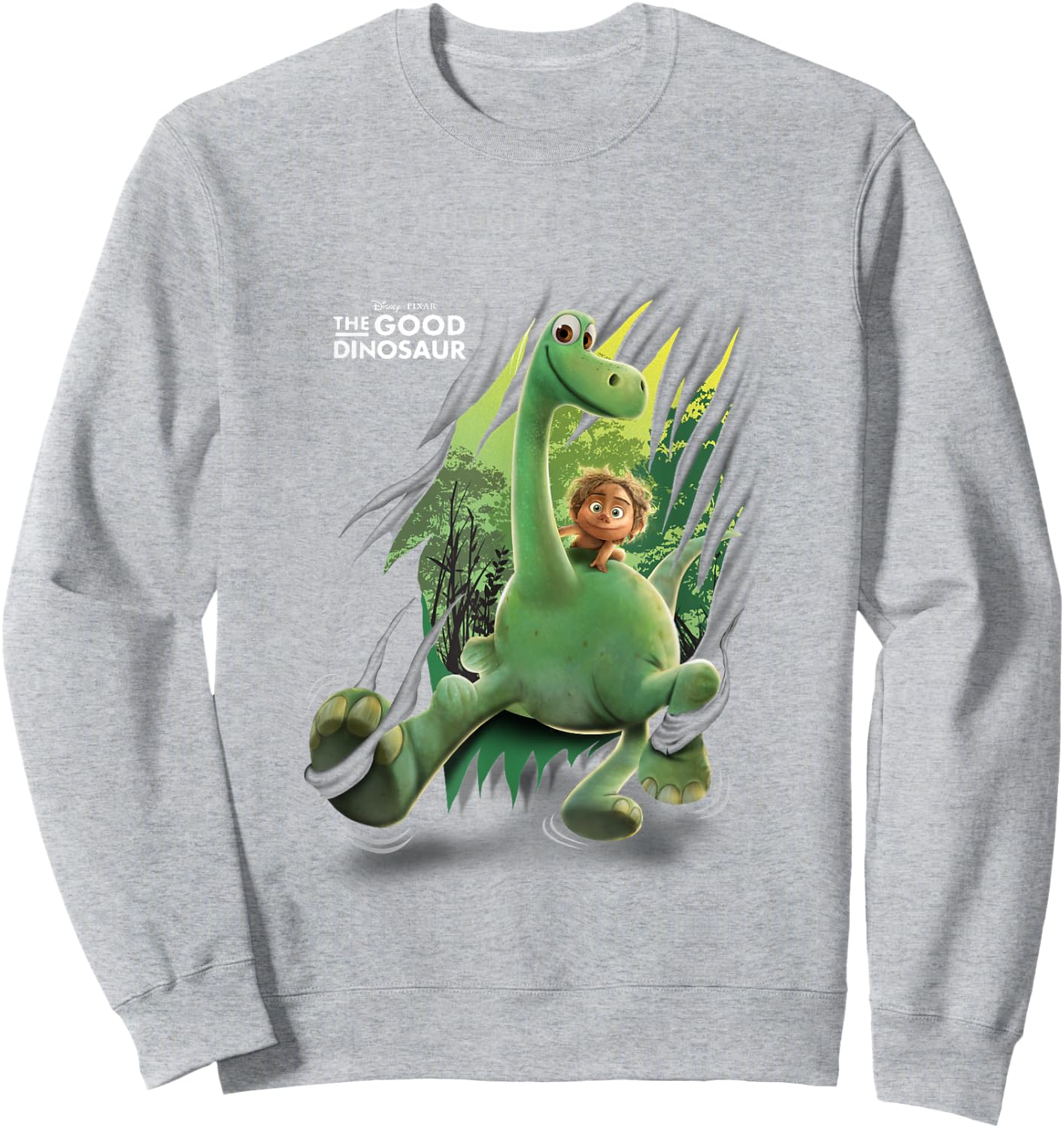 Disney Pixar The Good Dinosaur Arlo Spot Breaking Through Sweatshirt - Sweatshirt | Ash