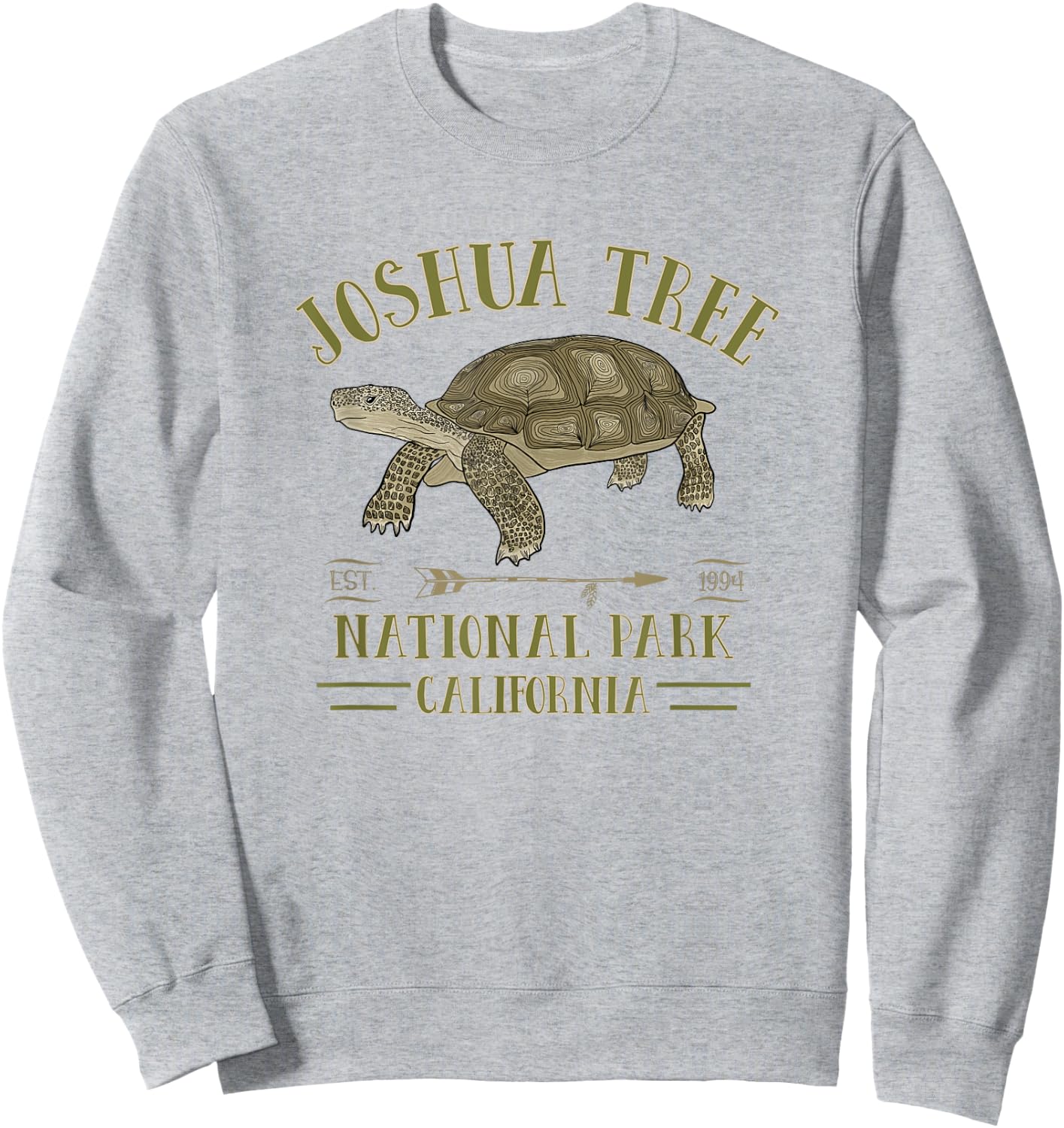 JOSHUA TREE NATIONAL PARK California Desert Turtle Tortoise Sweatshirt - Sweatshirt | Ash
