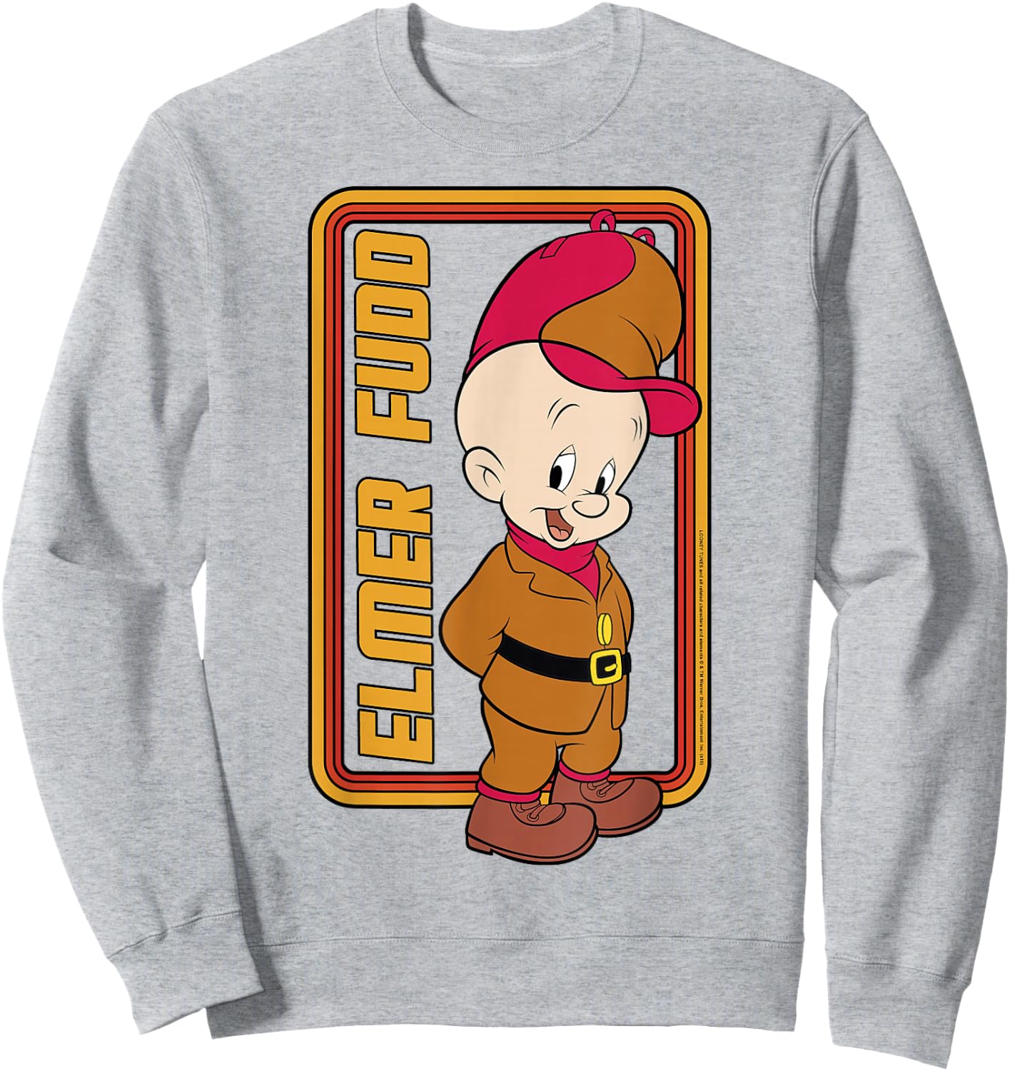 Looney Tunes Elmer Fudd Framed Simple Portrait Sweatshirt - Sweatshirt | Ash