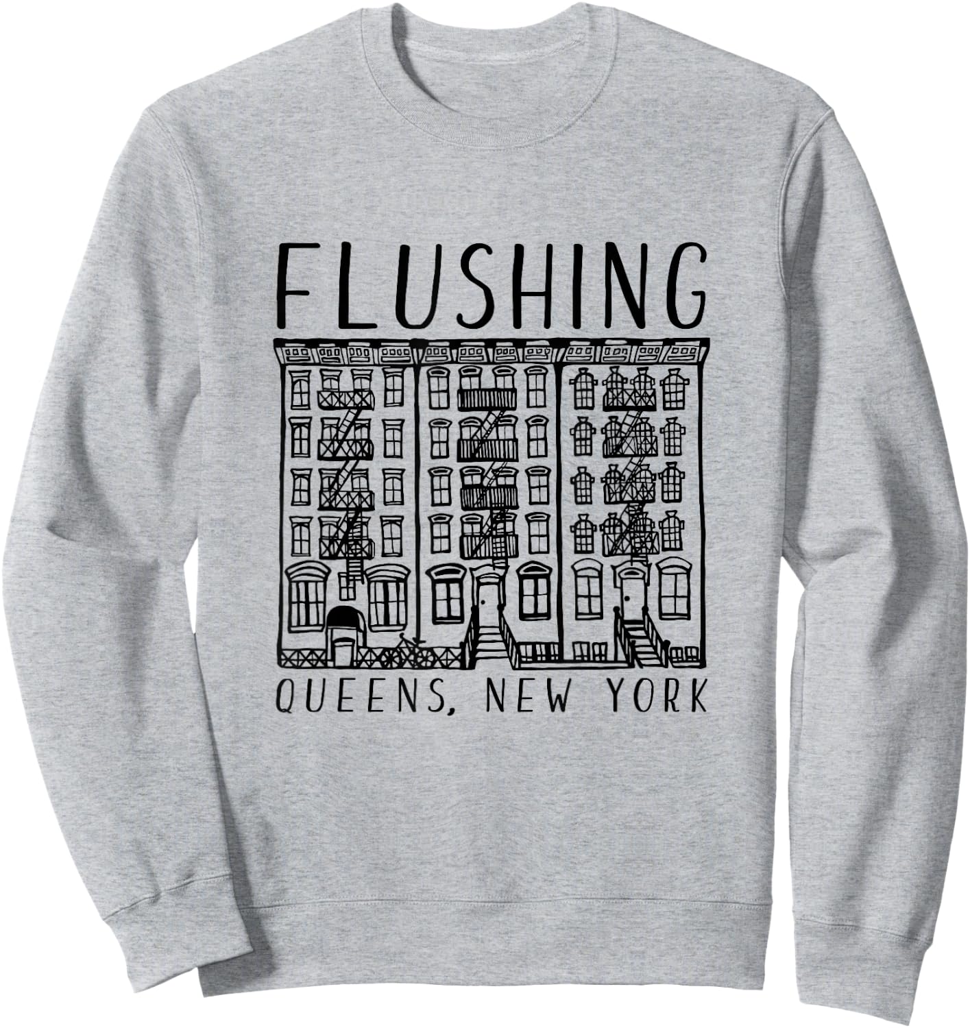 Flushing Queens New York Sweatshirt - Sweatshirt | Ash