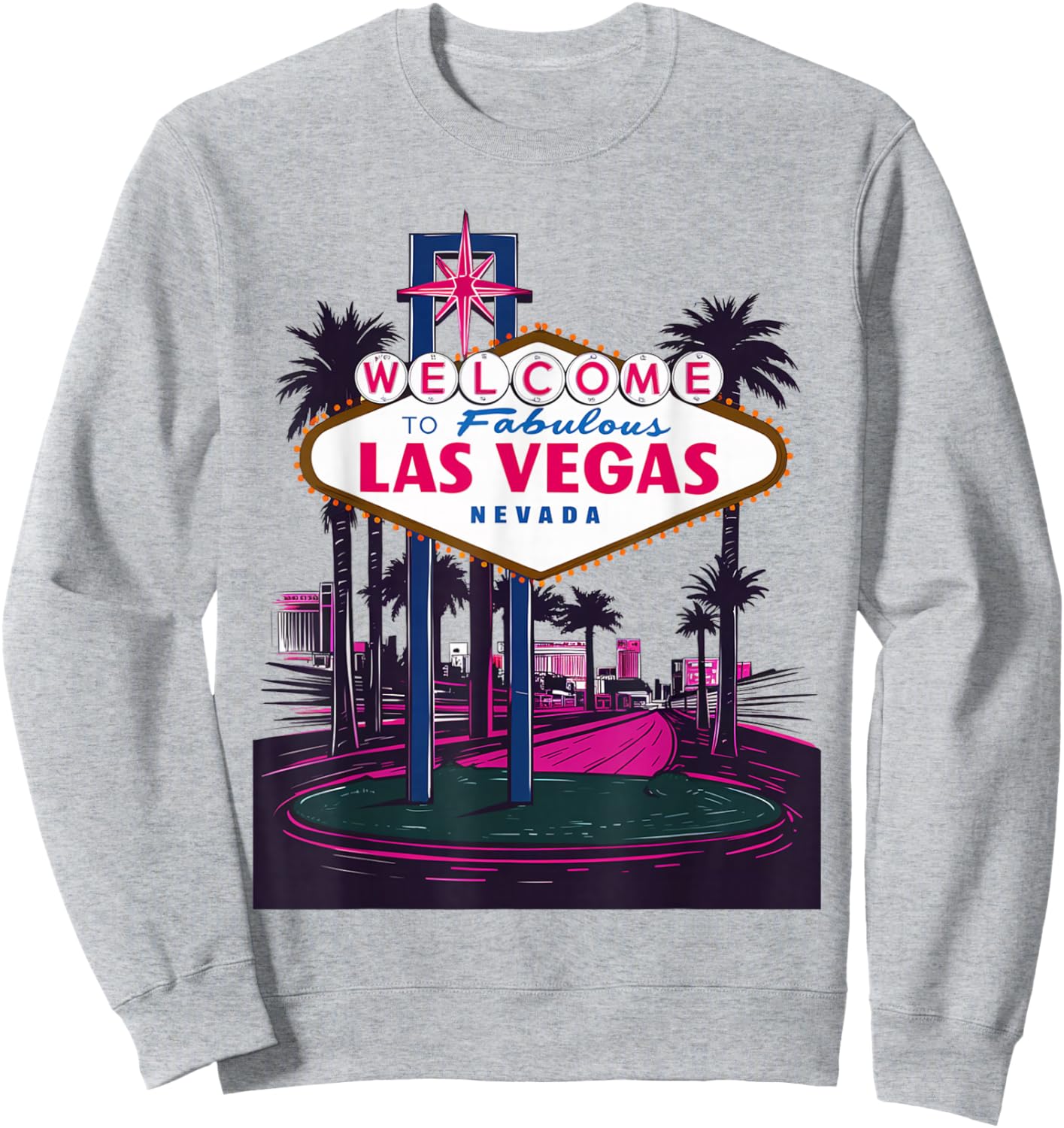 I Love Las Vegas Nevada City Vegas Souvenir Gifts Las Sweatshirt - Sweatshirt | Ash