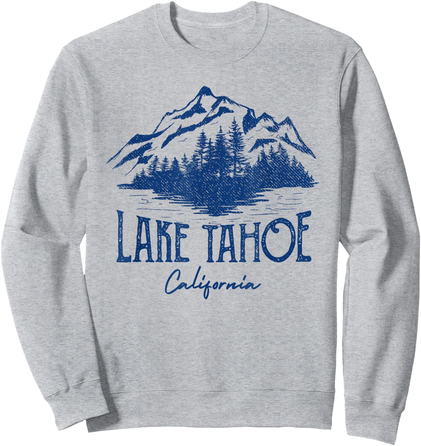 Lake Tahoe California Retro Mountain Vintage Sweatshirt - Sweatshirt | Ash