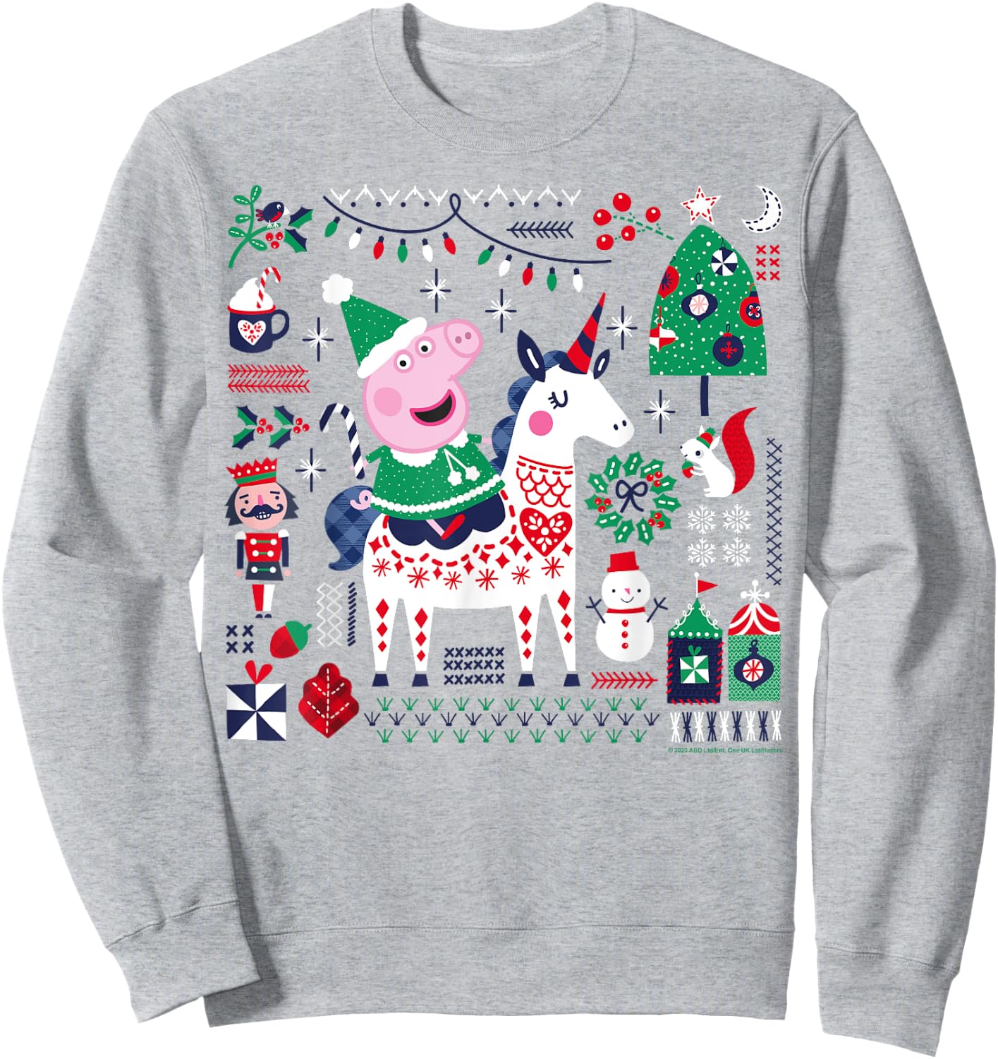 Peppa Pig Christmas Horse Sweatshirt - Sweatshirt | Ash