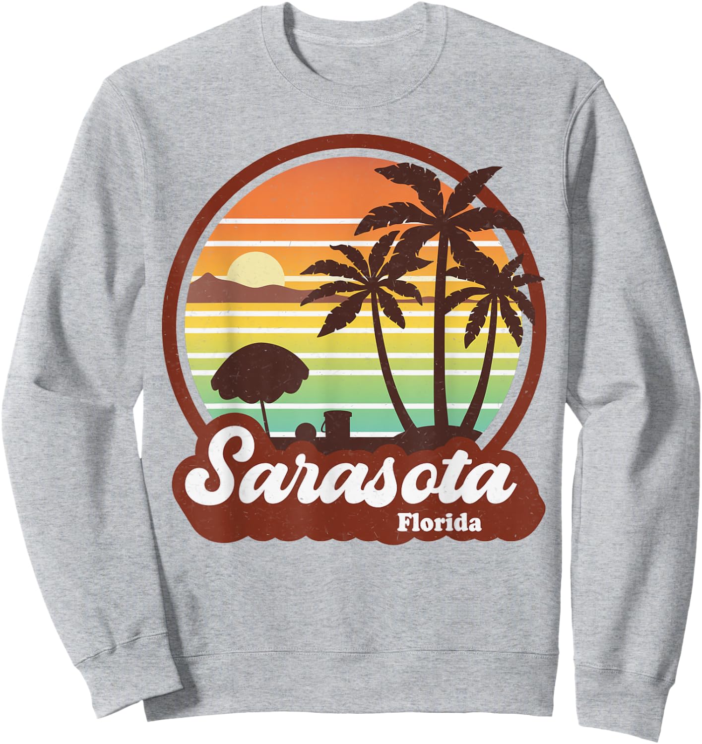 Sarasota Florida Beach Vintage Retro 80s Summer Vacation Women Girls Kids Sweatshirt - Sweatshirt | Ash