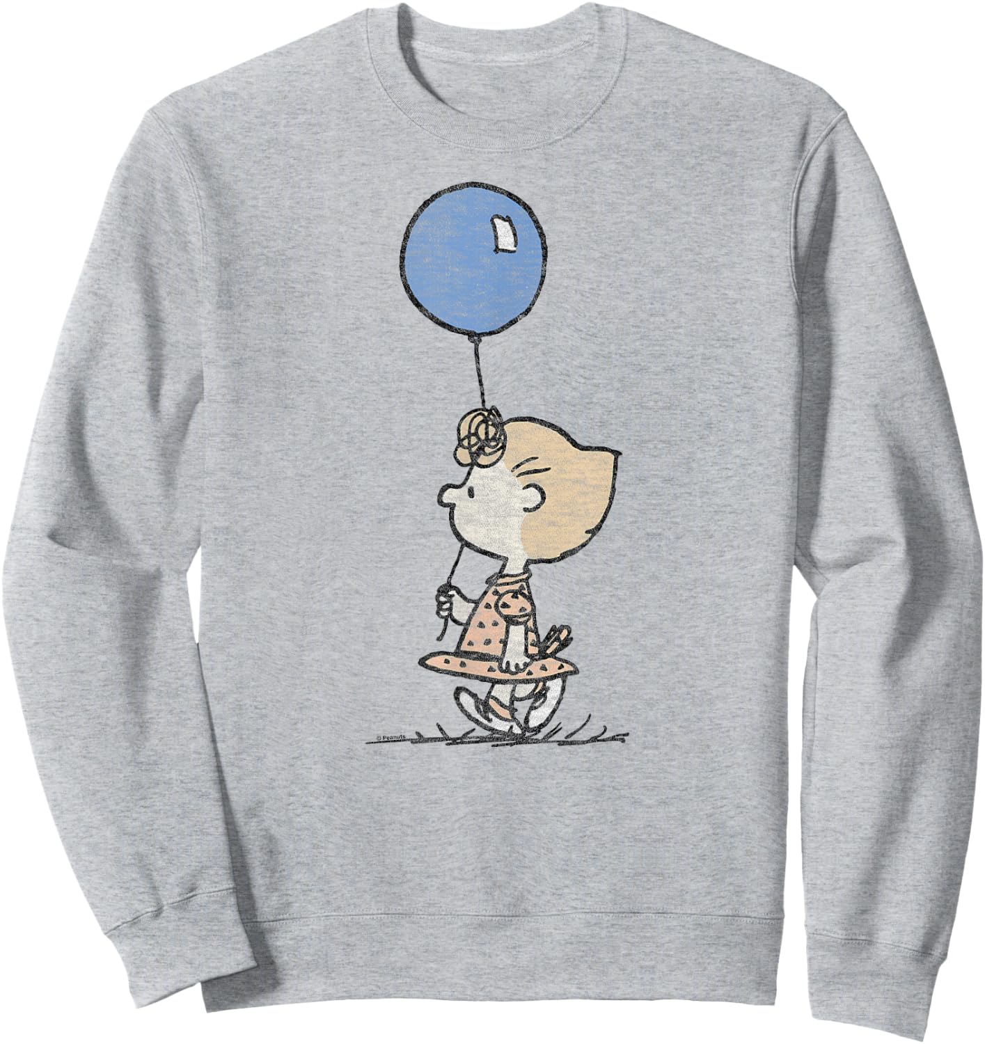 Peanuts - Sally Brown Holding Balloon Sweatshirt - Sweatshirt | Ash