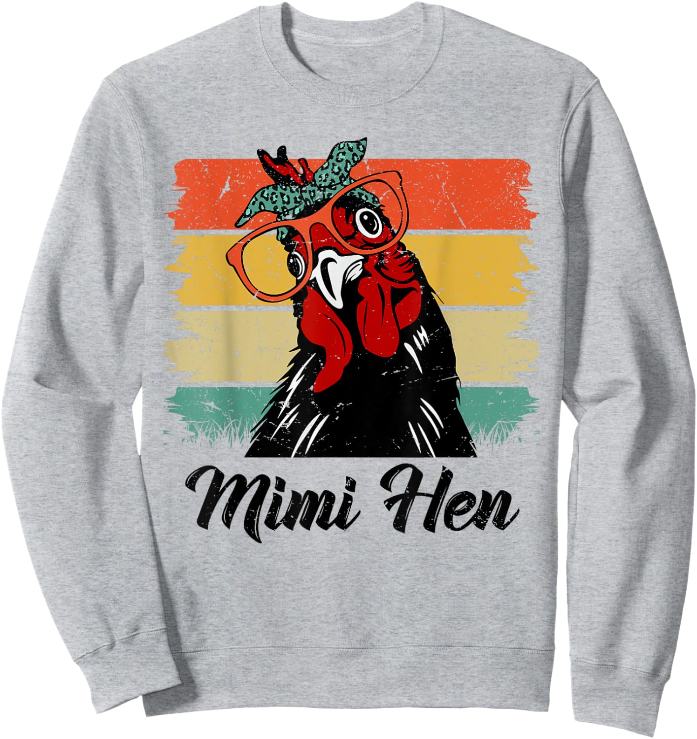 Retro Mimi Hen Chicken Mimi Chicken Lover Farmer Mothers Day Sweatshirt - Sweatshirt | Ash
