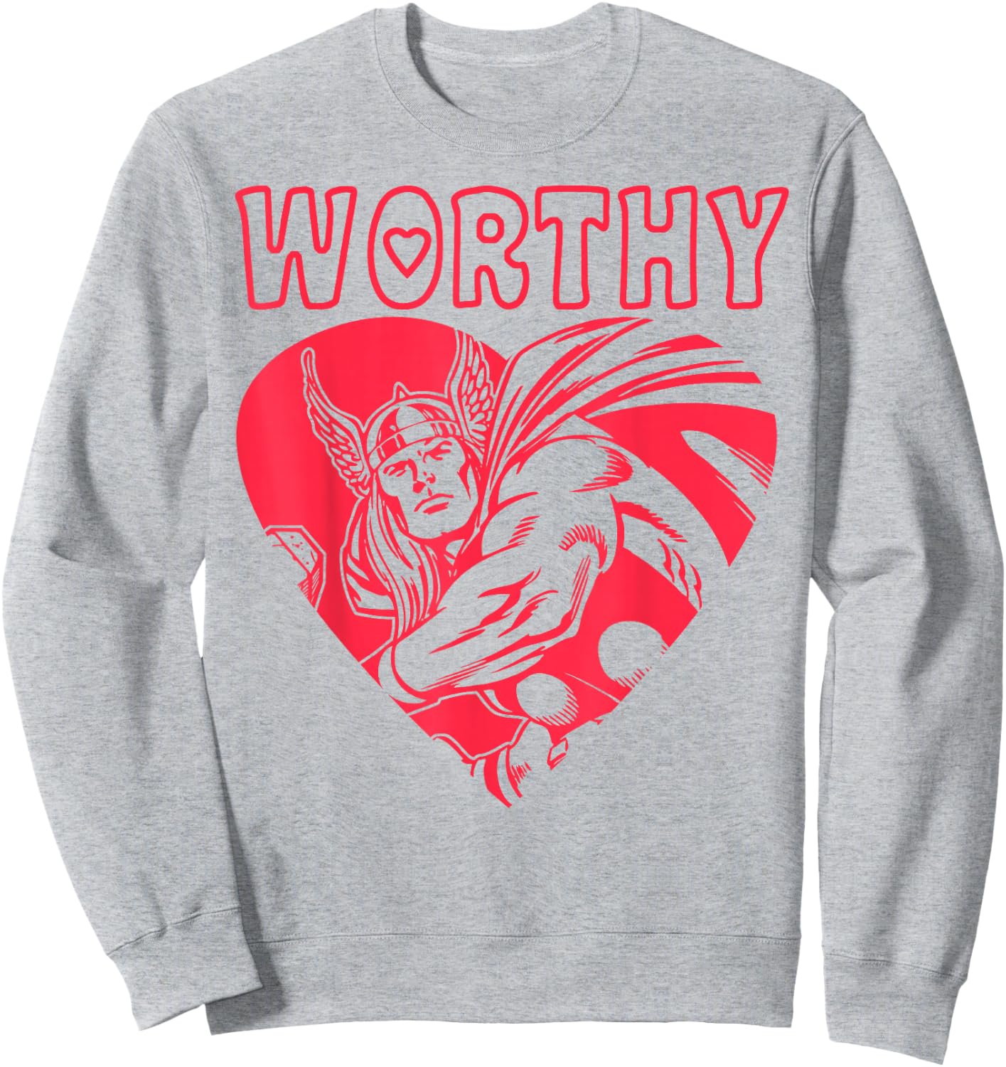 Marvel Valentine's Day Avengers Thor Worthy Portrait Sweatshirt - Sweatshirt | Ash