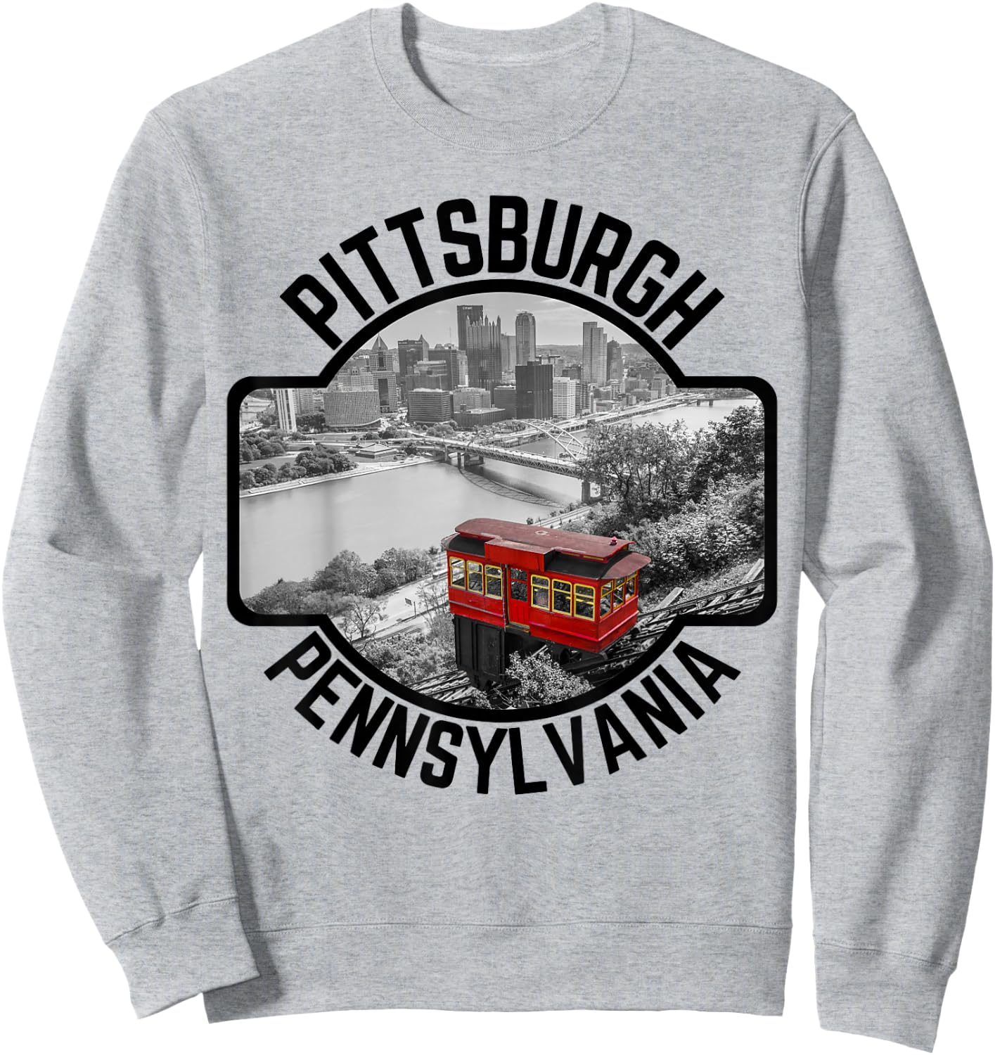 Pittsburgh Pennsylvania Steel City Skyline Photography 412 Sweatshirt - Sweatshirt | Ash