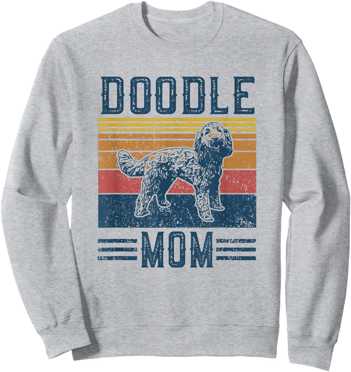 Vintage Doodle Mom Mother - Aussie Doodle & Goldendoodle Sweatshirt - Sweatshirt | Ash