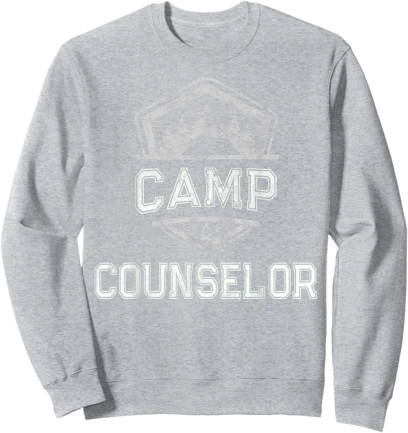 Vintage CAMP COUNSELOR Campground Crew Host Teacher Team Men Women Sweatshirt - Sweatshirt | Ash