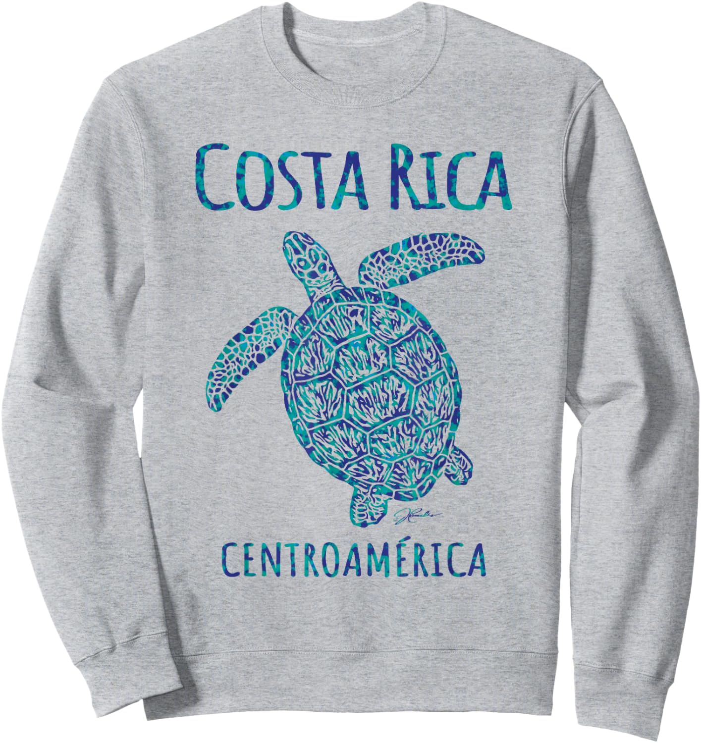 JCombs: Costa Rica, Sea Turtle, Beach Sweatshirt - Sweatshirt | Ash
