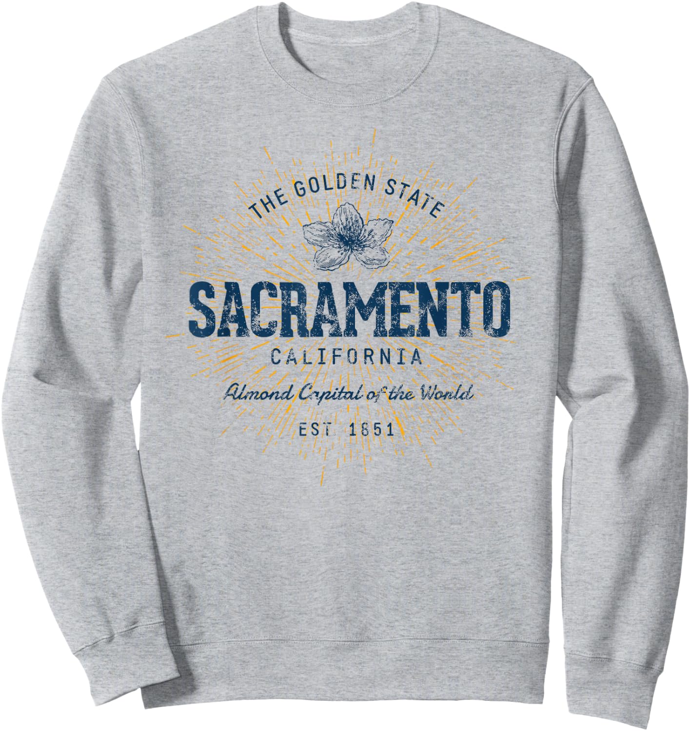 Vintage Sacramento Retro Sweatshirt - Sweatshirt | Ash