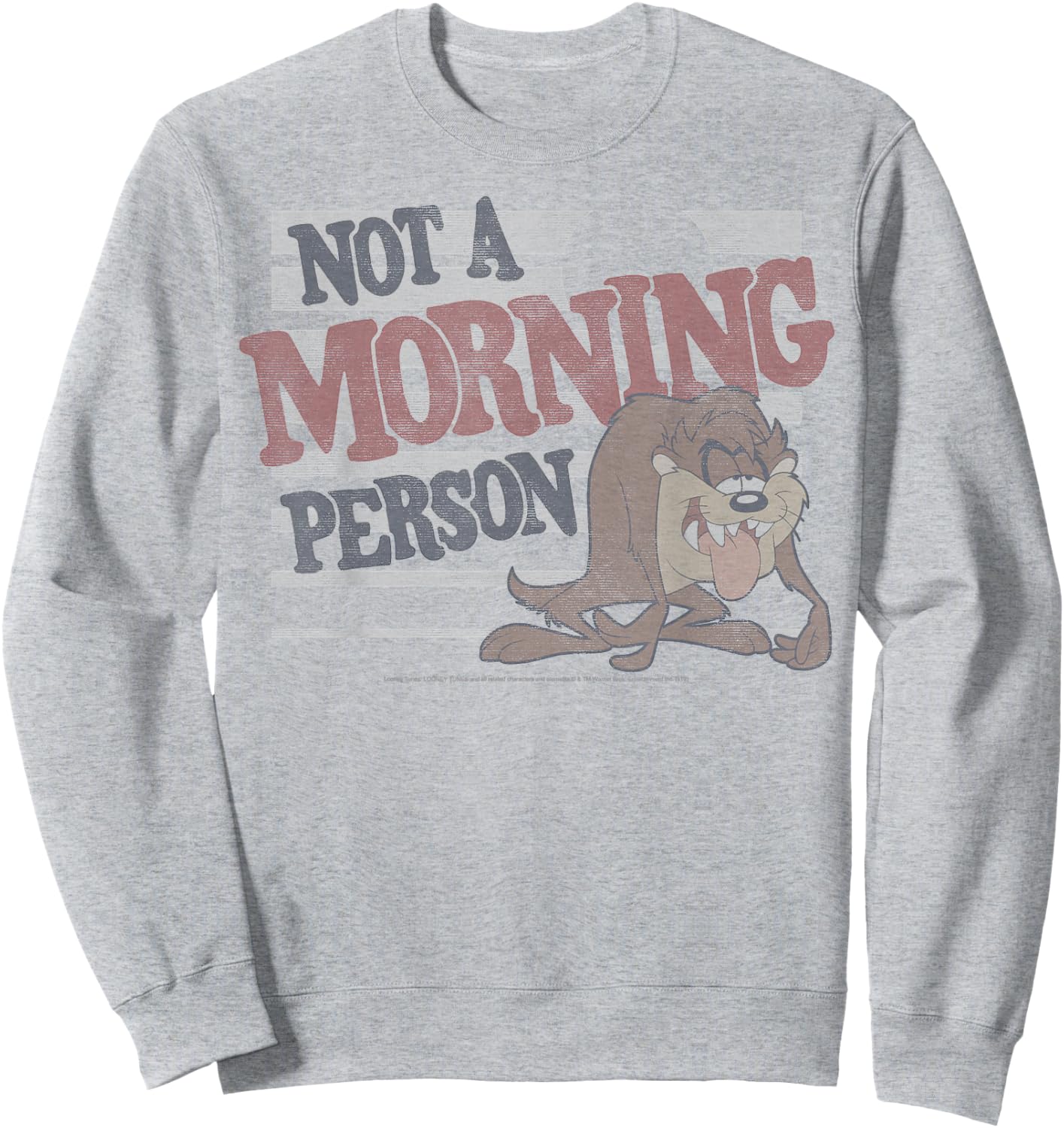 Looney Tunes Taz Not A Morning Person Sweatshirt - Sweatshirt | Ash