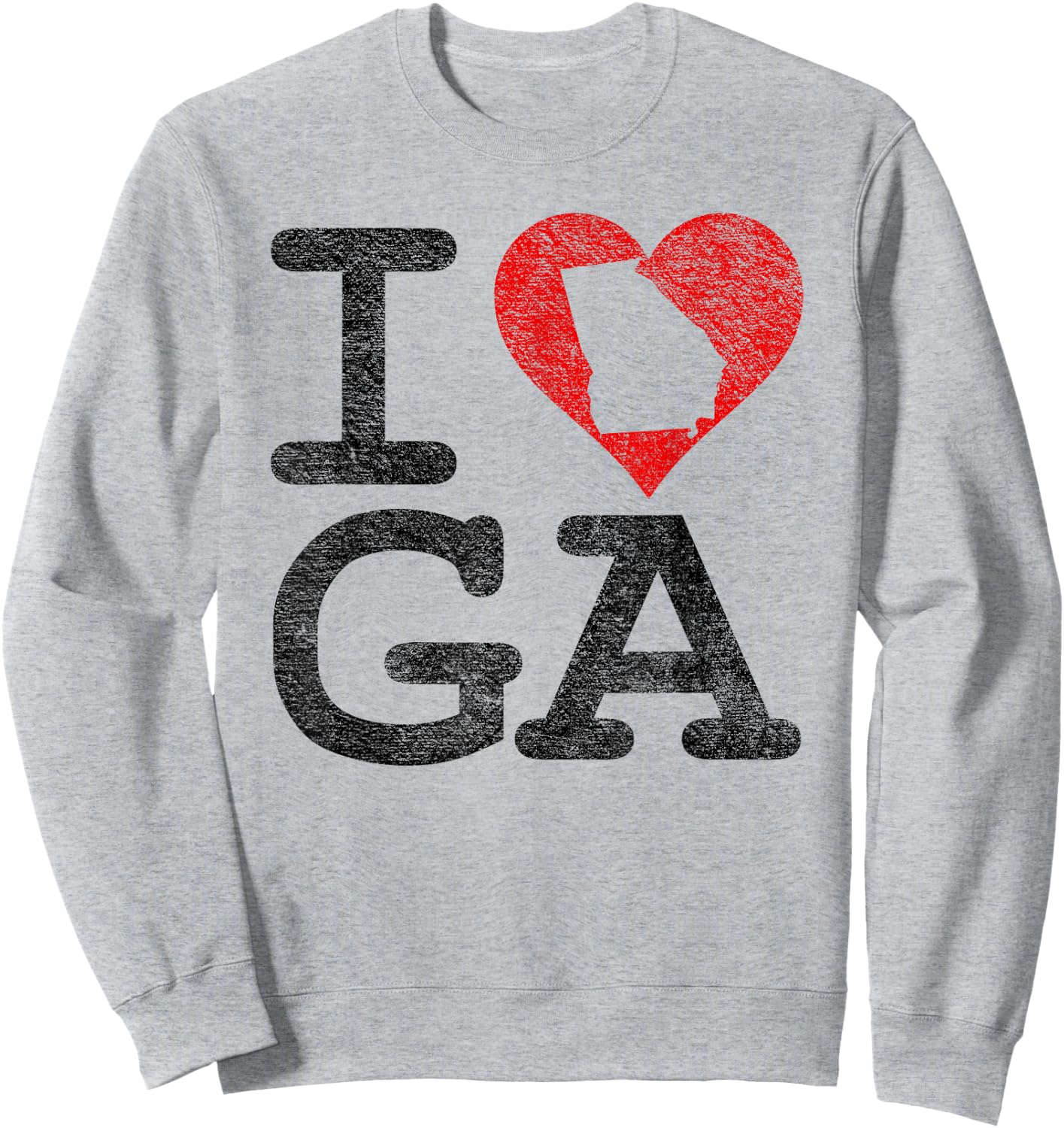 I Love Georgia I Heart Ga Atlanta Peach State Sweatshirt - Sweatshirt | Ash