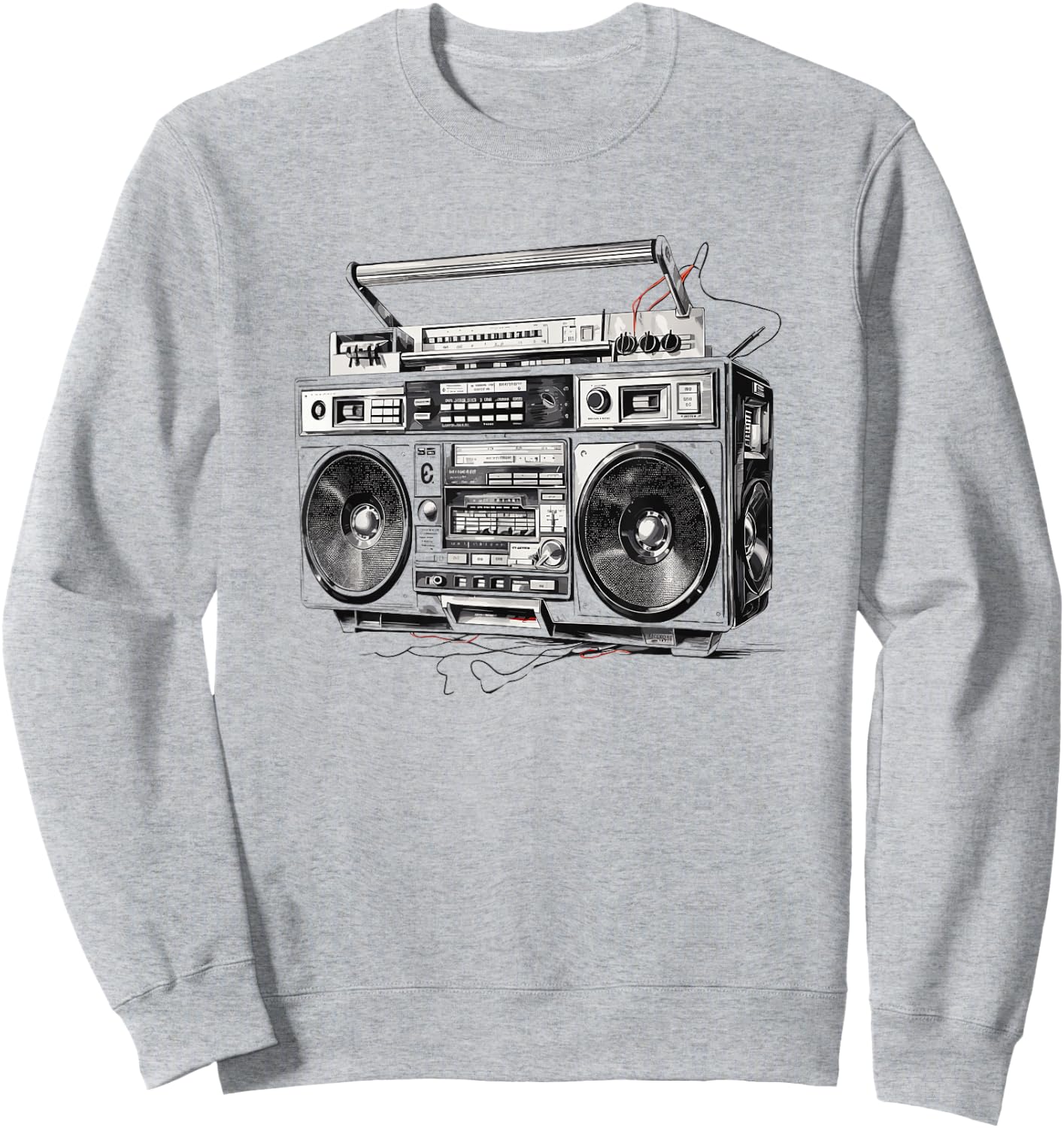 Ghetto Blaster Hip Hop 80's 90's Street Gangster Rap Lover Sweatshirt - Sweatshirt | Ash