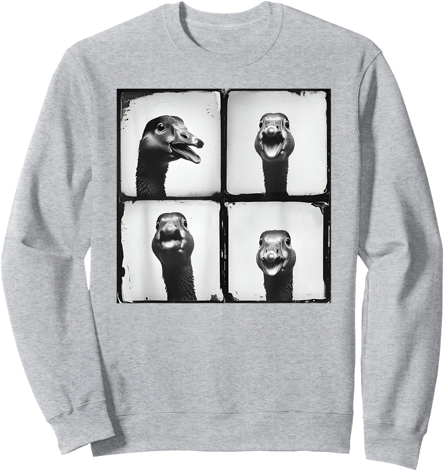 Cool Goose Face Photo Love Geese Farmyard Funny Retro Animal Sweatshirt - Sweatshirt | Ash