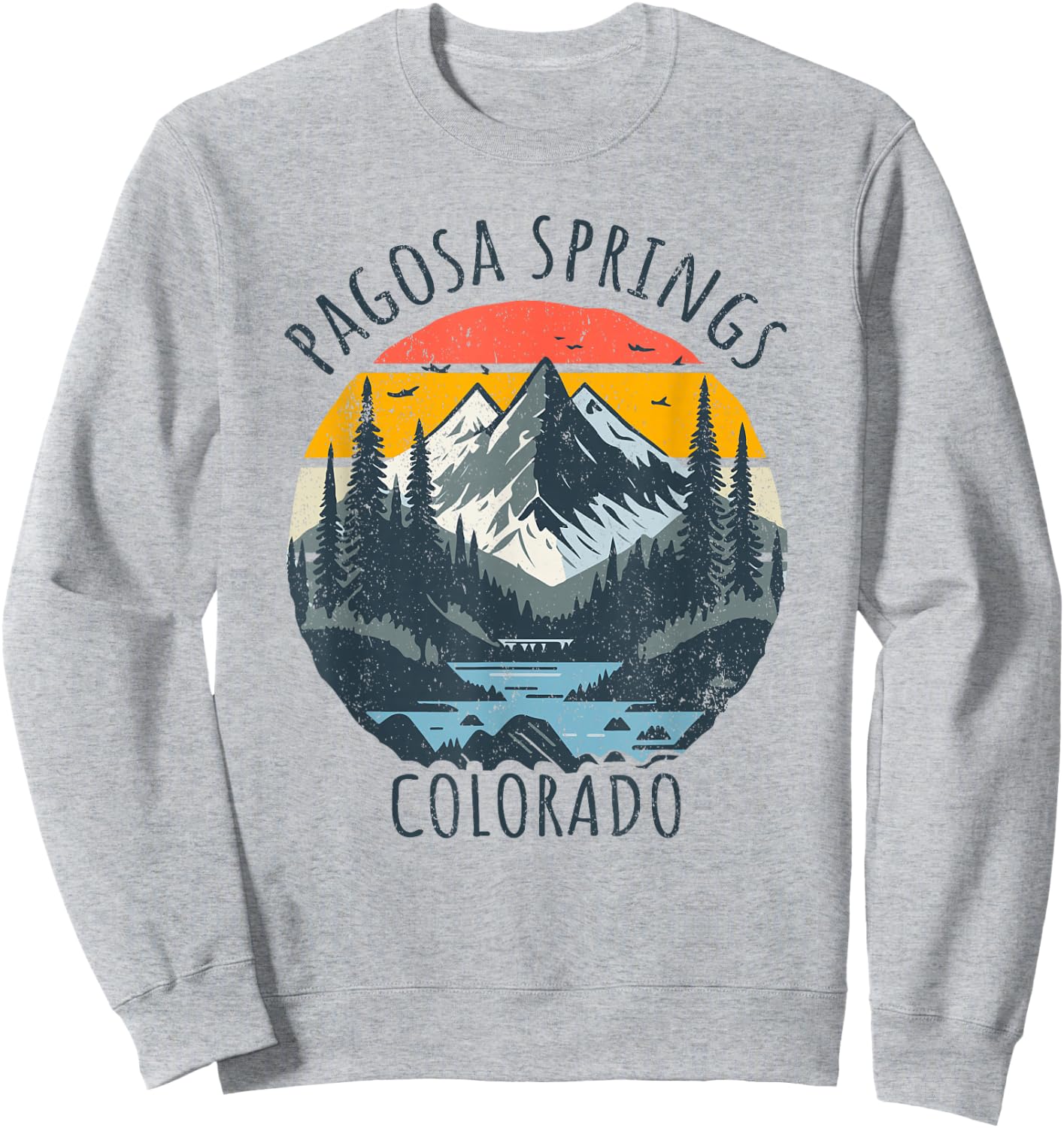 Pagosa Springs Colorado USA Retro Mountain Vintage Style Sweatshirt - Sweatshirt | Ash