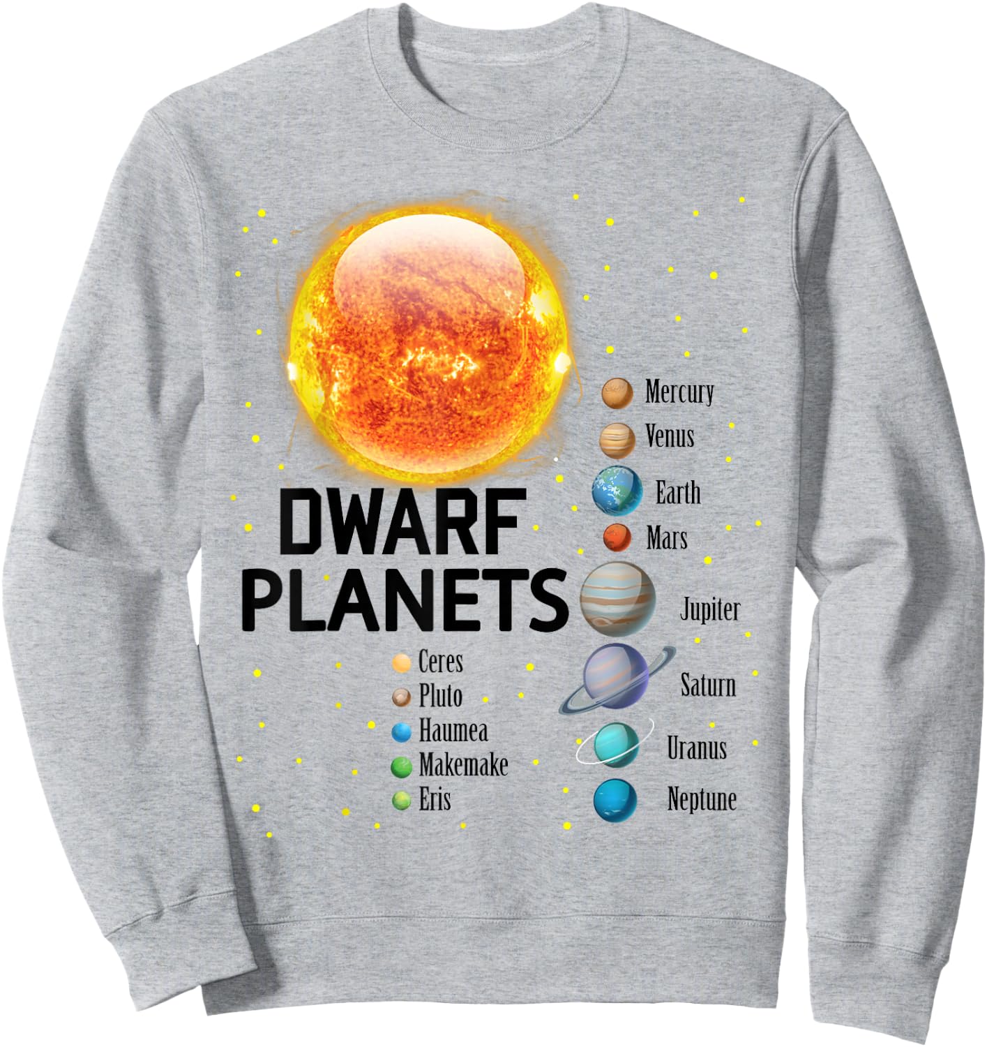 Solar System Planets Outer Space Astronaut Boys Girls Kids Sweatshirt - Sweatshirt | Ash