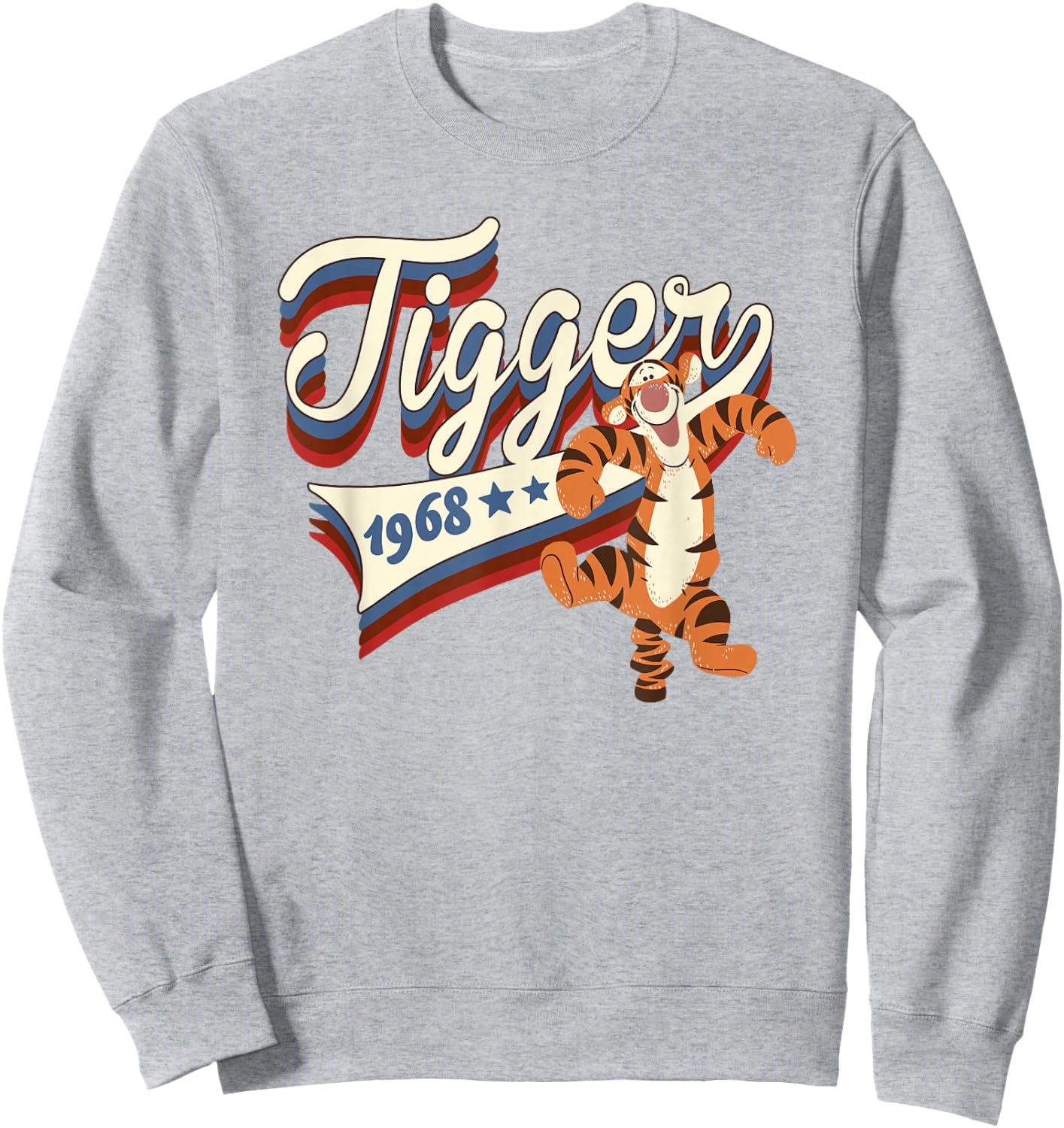 Disney Winnie The Pooh Americana Tigger Collegiate 1968 Sweatshirt - Sweatshirt | Ash