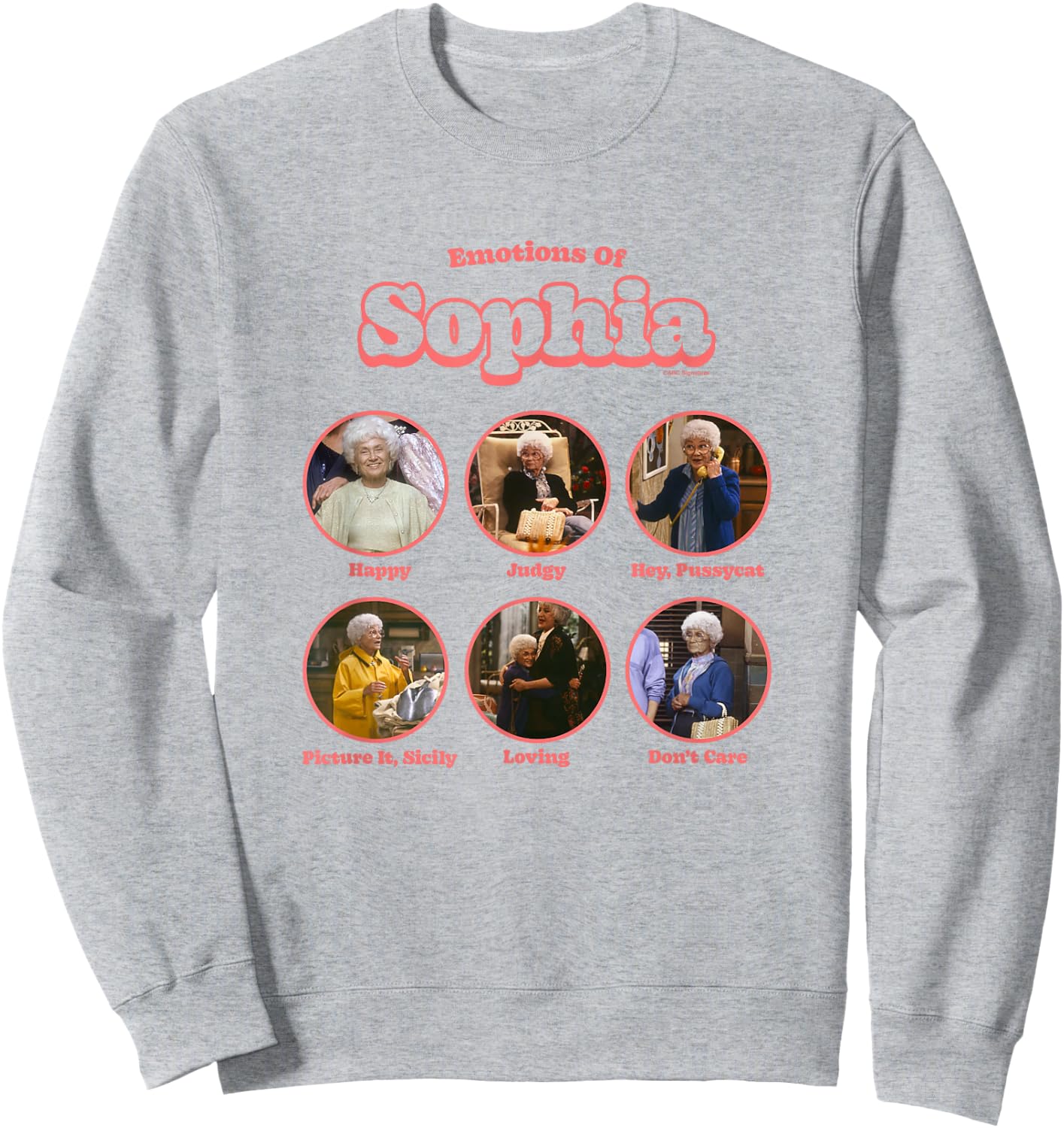 The Golden Girls Iconic Emotions of Sophia Vintage Portraits Sweatshirt - Sweatshirt | Ash