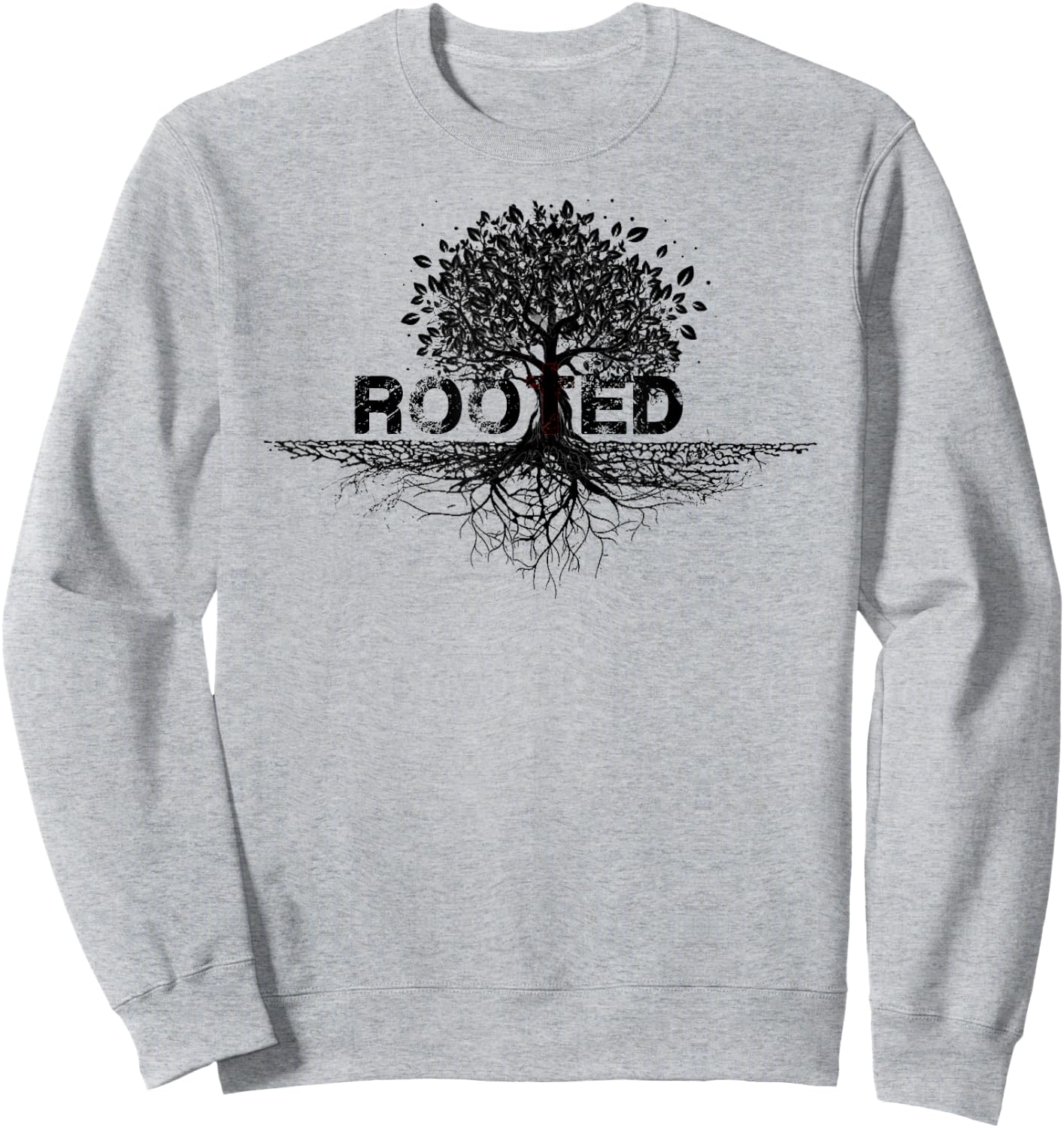 Rooted in Christ rooted & built up in Jesus Faith Christian Sweatshirt - Sweatshirt | Ash