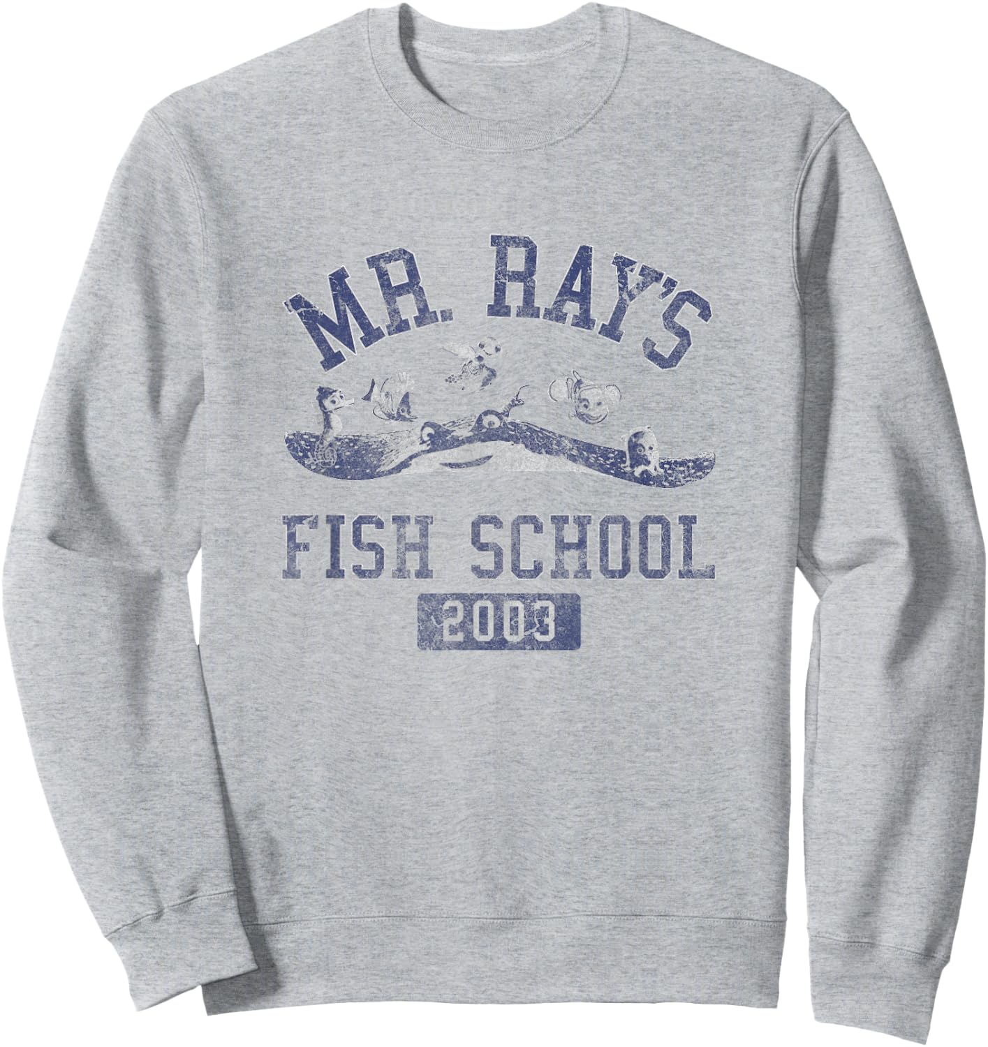 Disney Pixar Finding Nemo Mr. Rays Fish School 2003 Poster Sweatshirt - Sweatshirt | Ash