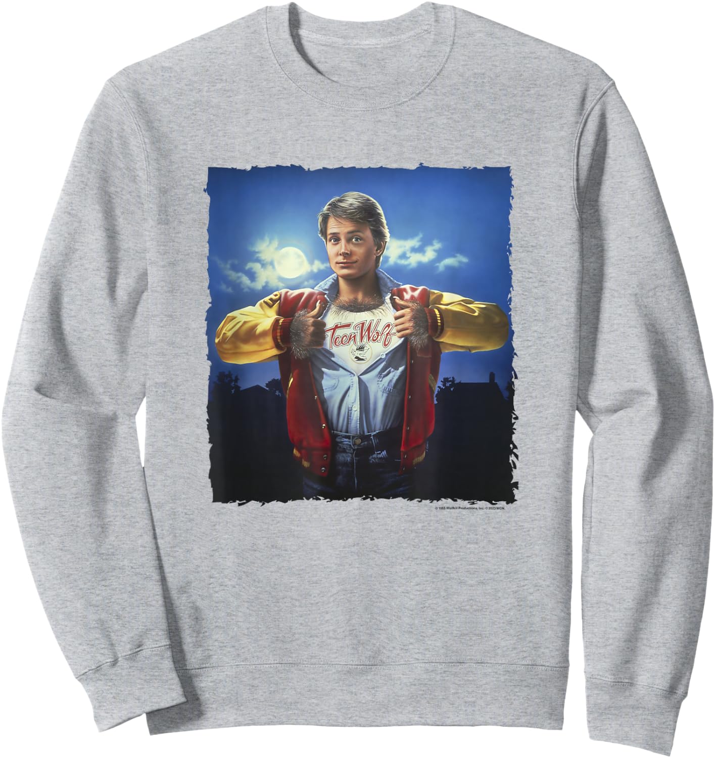 Teen Wolf Scott Howard Classic Movie Poster Vintage Sweatshirt - Sweatshirt | Ash