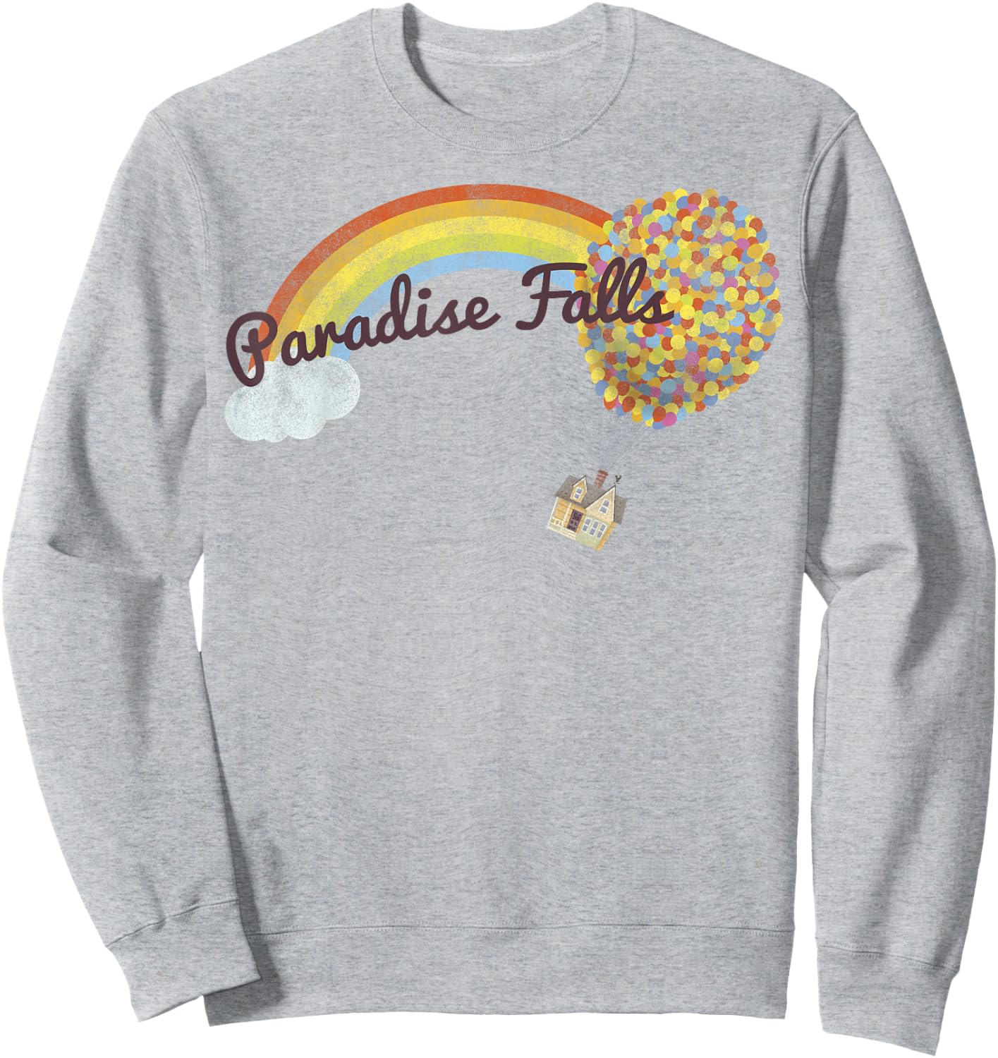 Disney Pixar Up Paradise Falls Rainbow Small Sweatshirt - Sweatshirt | Ash