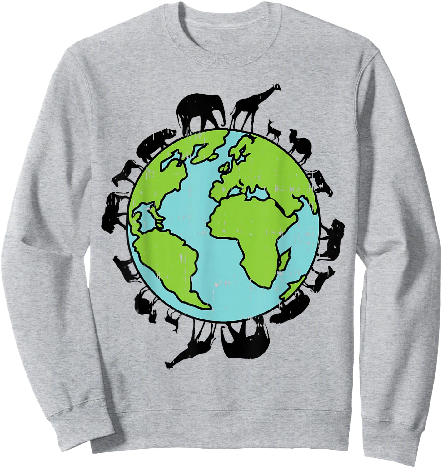 Earth Animals Wildlife Conservation Environmentalist Gift Sweatshirt - Sweatshirt | Ash