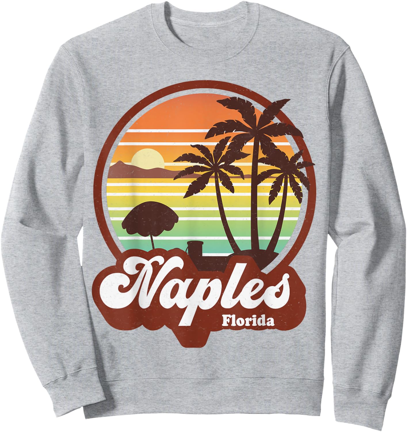 Vintage Naples Florida FL Retro 70s Summer Beach Souvenir Men Women Kids Sweatshirt - Sweatshirt | Ash