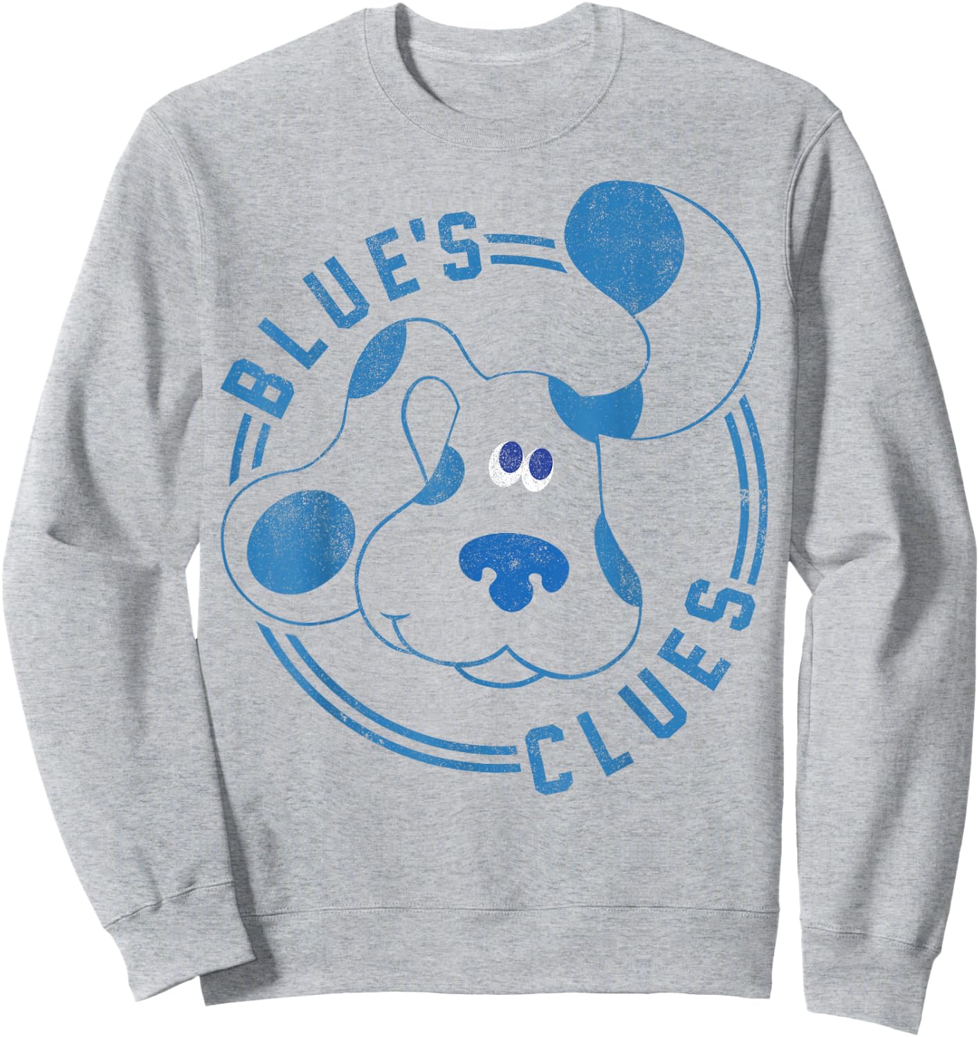 Blue's Clues Blue Big Face Portrait Sweatshirt - Sweatshirt | Ash