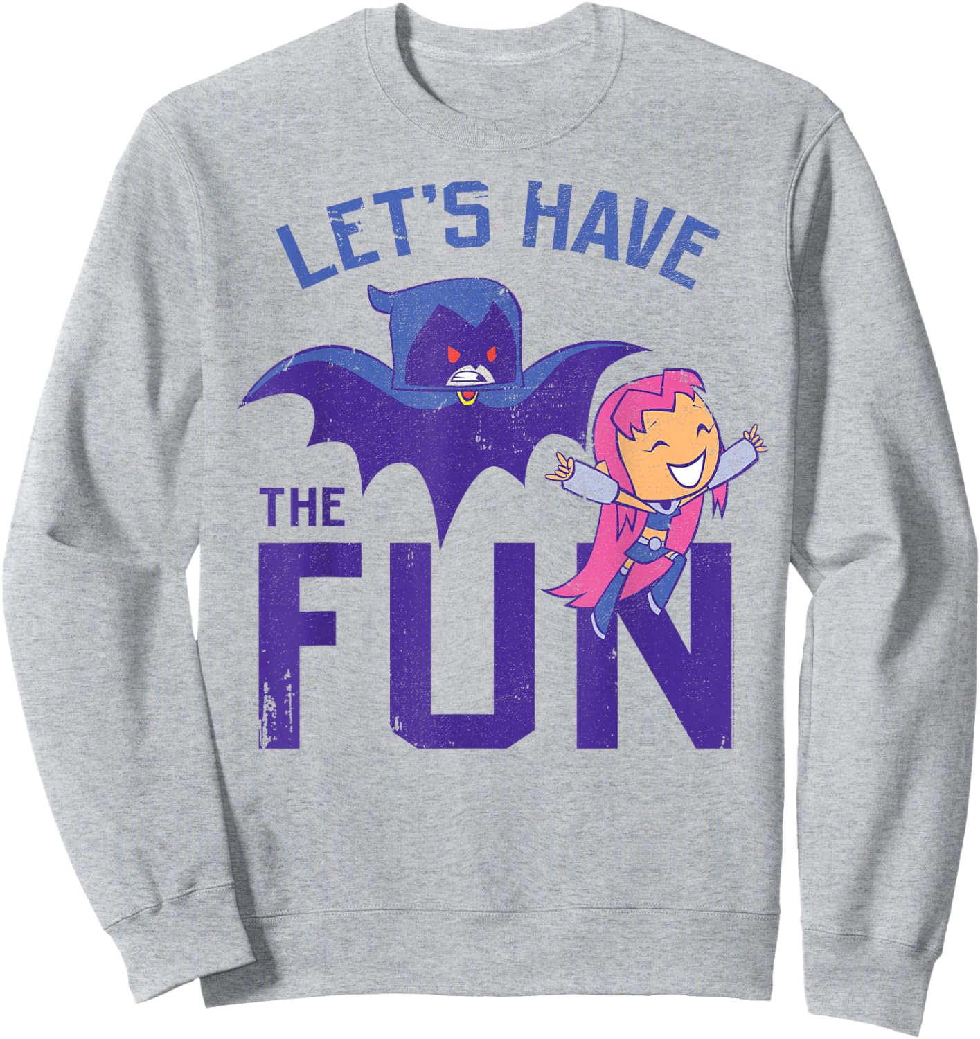 DC Comics Teen Titans Go! Starfire Raven Let's Have The Fun Sweatshirt - Sweatshirt | Ash
