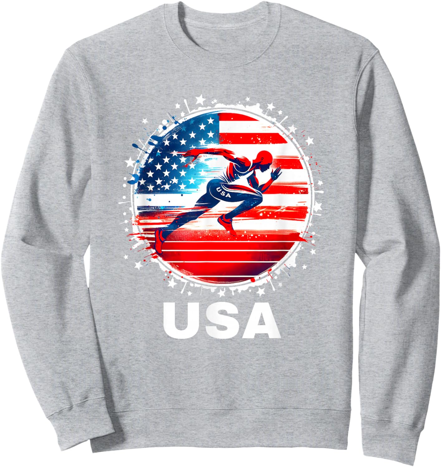 USA Team Track and Field Shirt Women Kids Track Sweatshirt - Sweatshirt | Ash