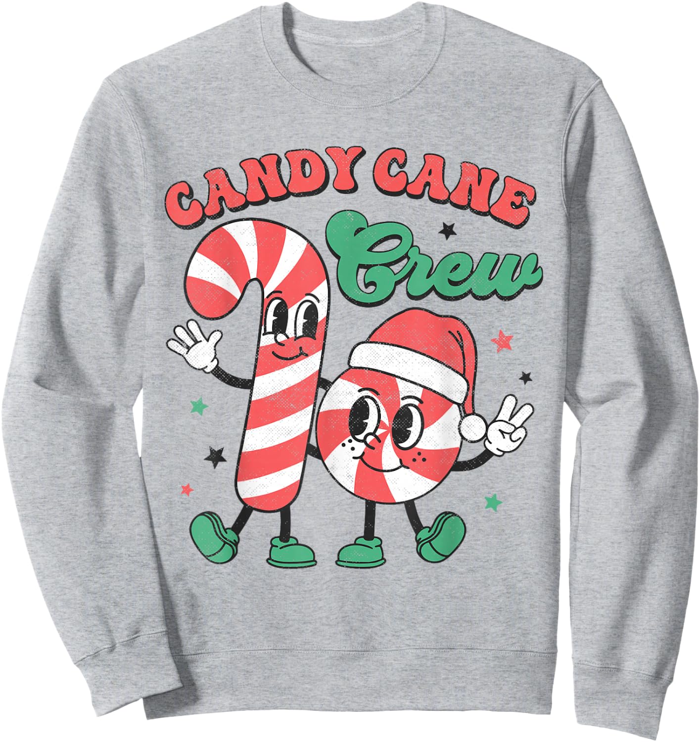 Candy Cane Crew Christmas Xmas Love Candy Boys Girls Kids Sweatshirt - Sweatshirt | Ash