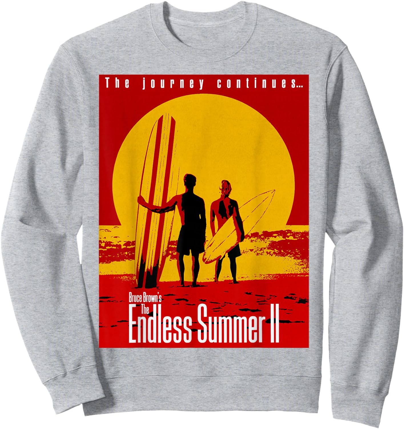 The Endless Summer II 1994 Vintage Surf Movie Poster Sweatshirt - Sweatshirt | Ash