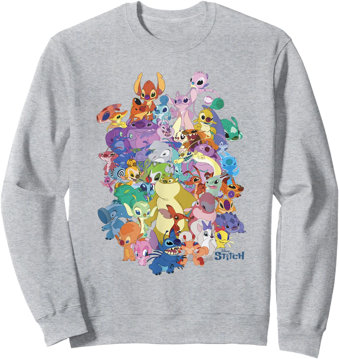 Disney Lilo & Stitch The Experiments Mashup Portrait Sweatshirt - Sweatshirt | Ash