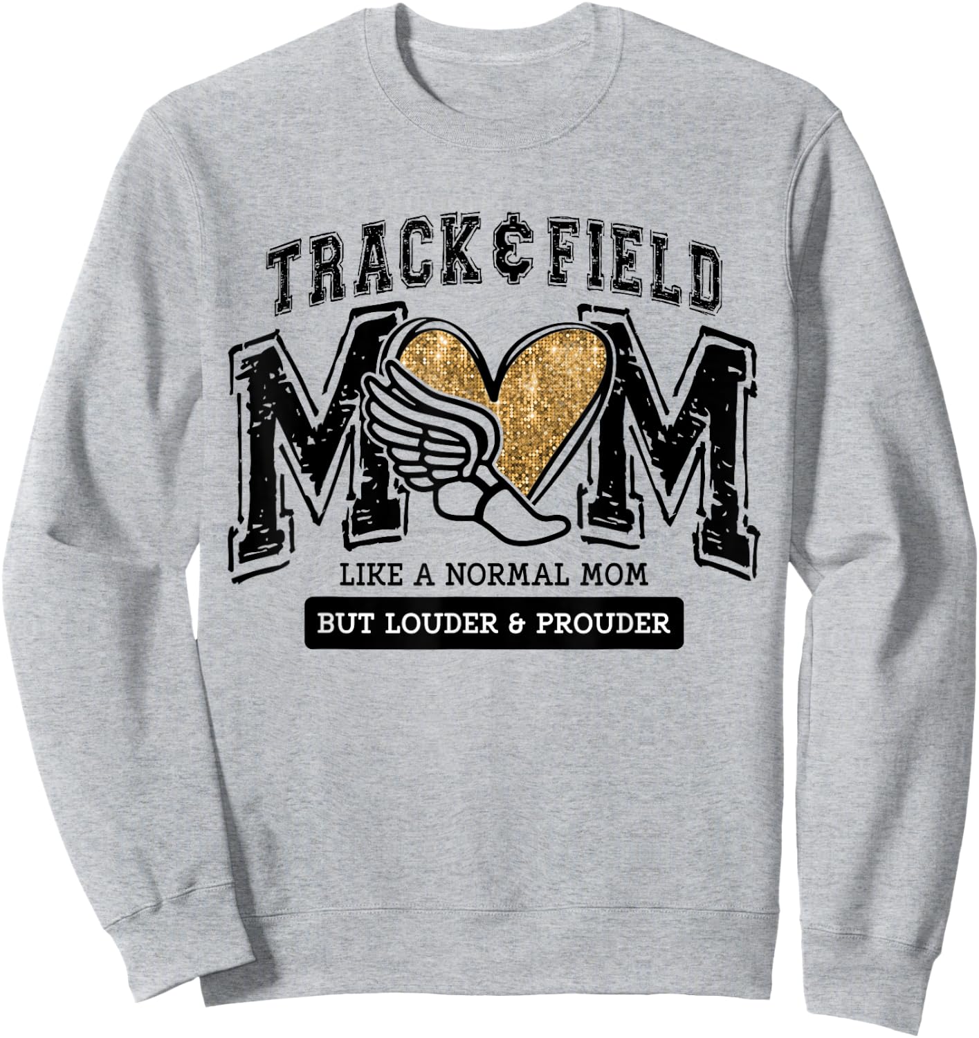 Loud Proud Track Mom Runner Track And Field Mama Sweatshirt - Sweatshirt | Ash