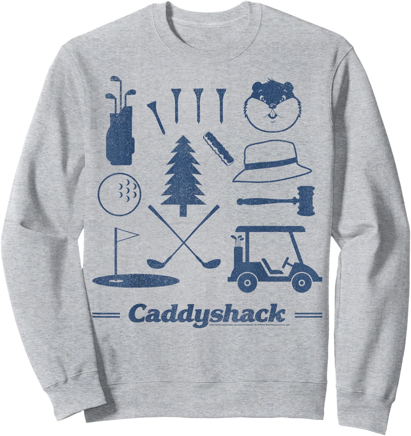 Caddyshack Icons Sweatshirt - Sweatshirt | Ash
