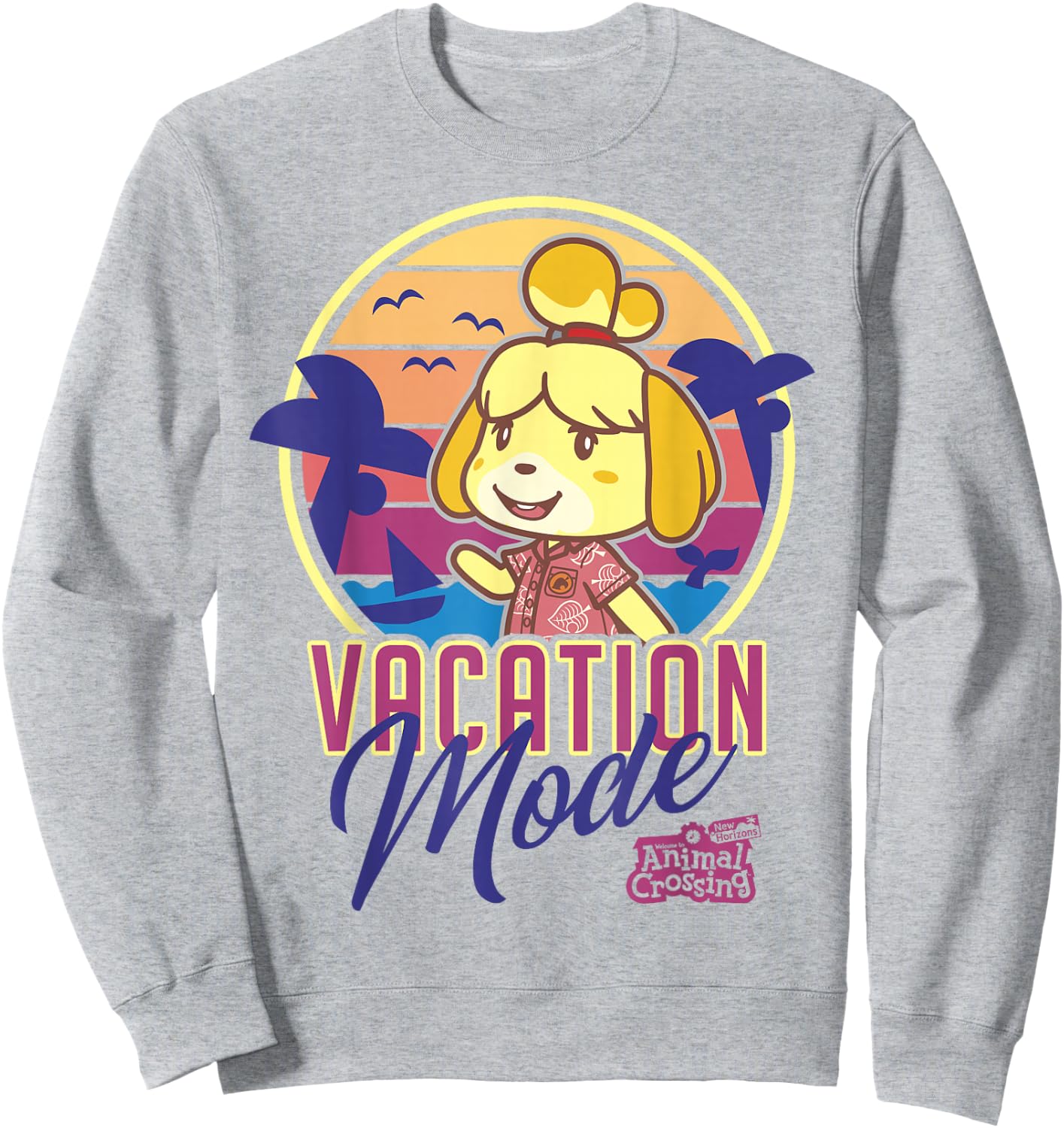 Animal Crossing: New Horizons Isabelle Vacation Mode Vintage Sweatshirt - Sweatshirt | Ash