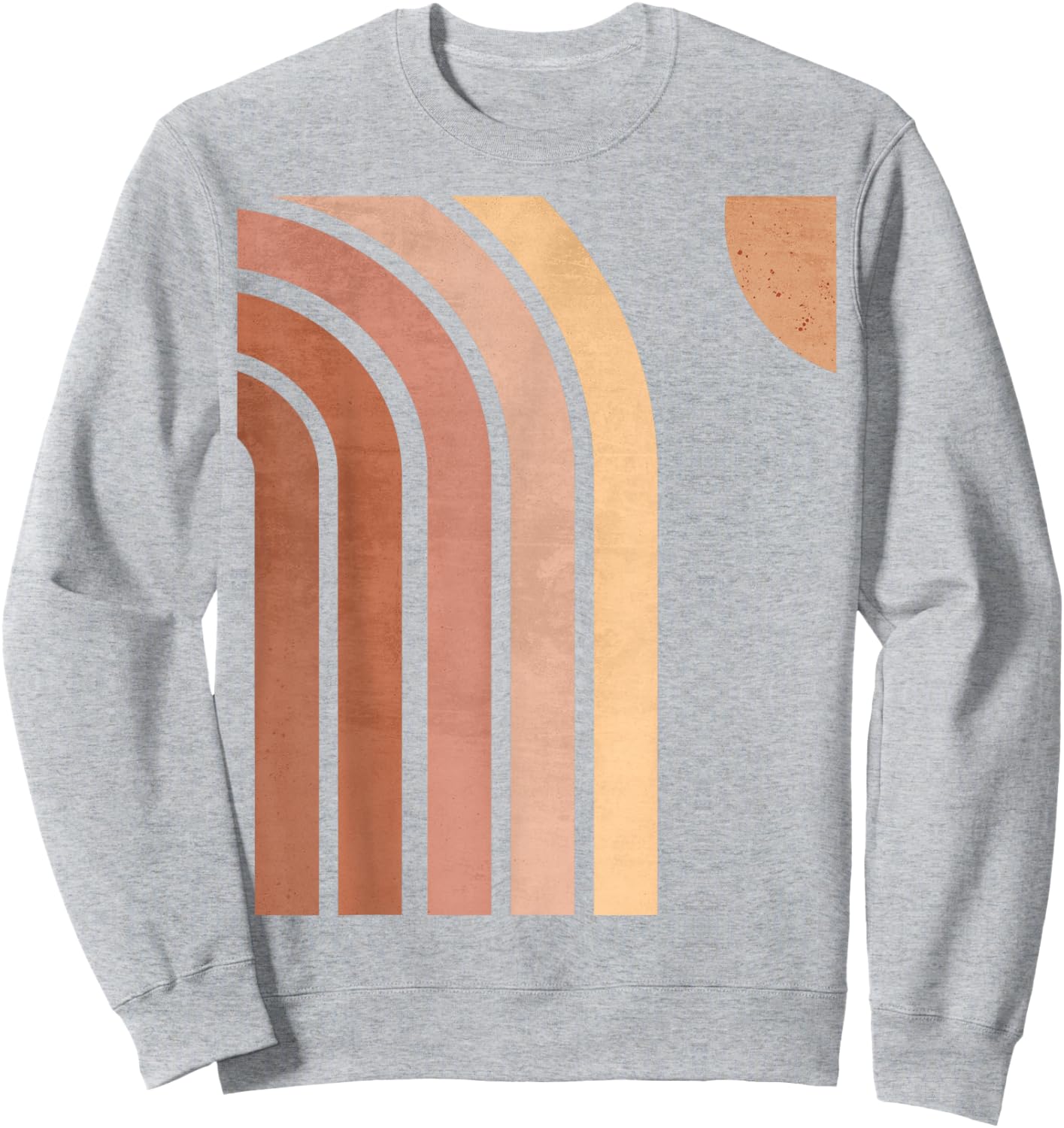 Bohemian Rainbow Art Abstract | Neutral Rainbow Colors Sweatshirt - Sweatshirt | Ash